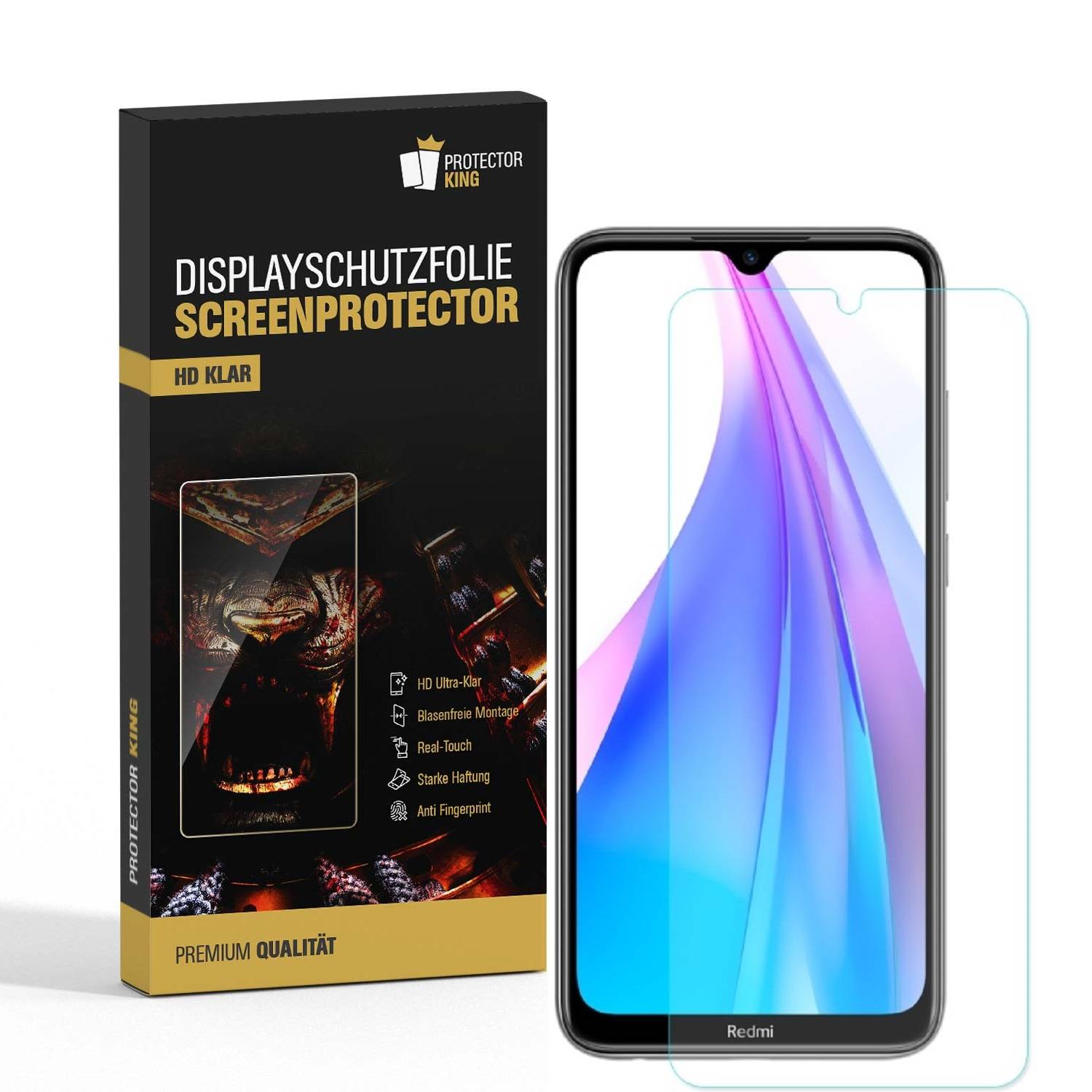 6x Displayschutzfolie für Xiaomi Mi Note 8 Pro Displayfolie HD ULTRA KLAR