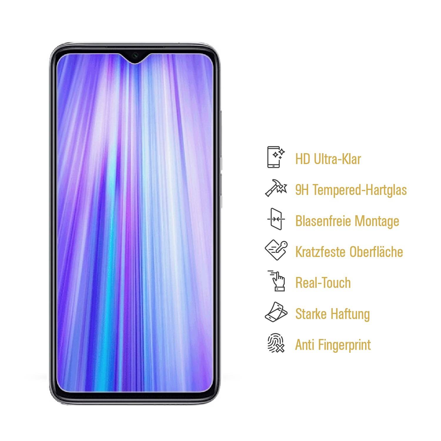 4x 9H Hartglas für Xiaomi Redmi 8 Panzerfolie Displayschutz Schutzglas HD KLAR Panzerglas Schutzfolie