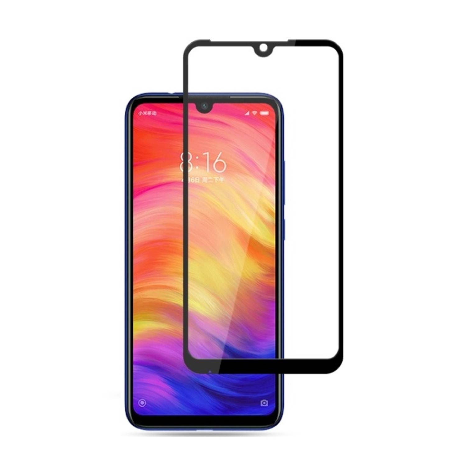 6x 9H Hartglas für Xiaomi Redmi Note 7 FULL COVER Panzerfolie Displayschutz SW Panzerglas Schutzglas Schutzfolie