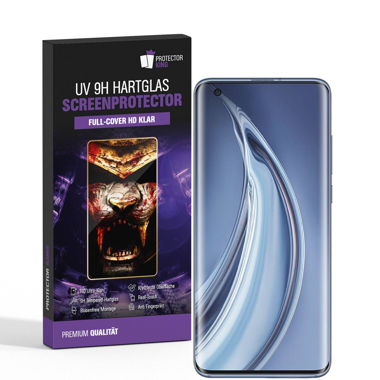 1x UV-Liquid 9H Panzerglas für Xiaomi Mi 10s 3D KLAR echtes Tempered Panzerhartglas Schutzglas Displayschutz Panzerfolie Schutzfolie Screen