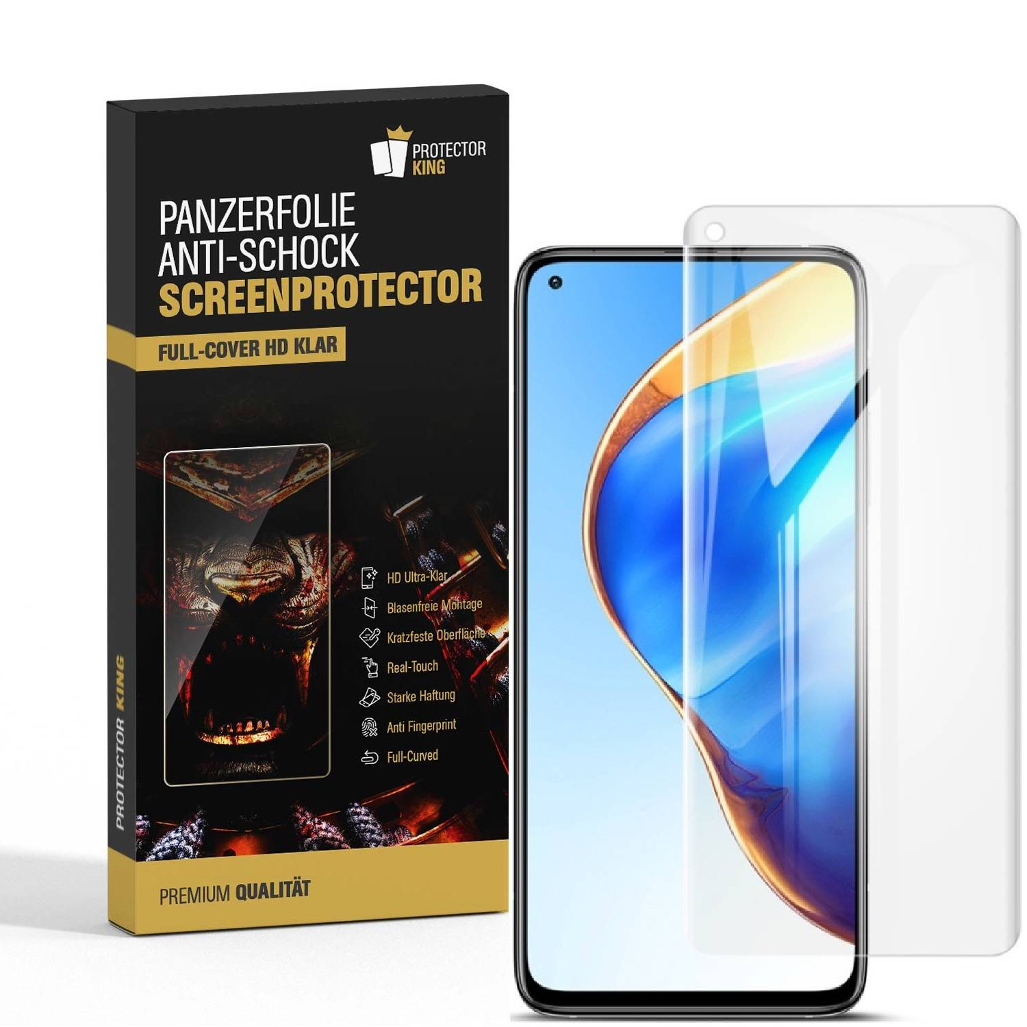 2x Panzerfolie für Xiaomi Mi 10T FULL COVER Displayschutz Schutzfolie HD KLAR