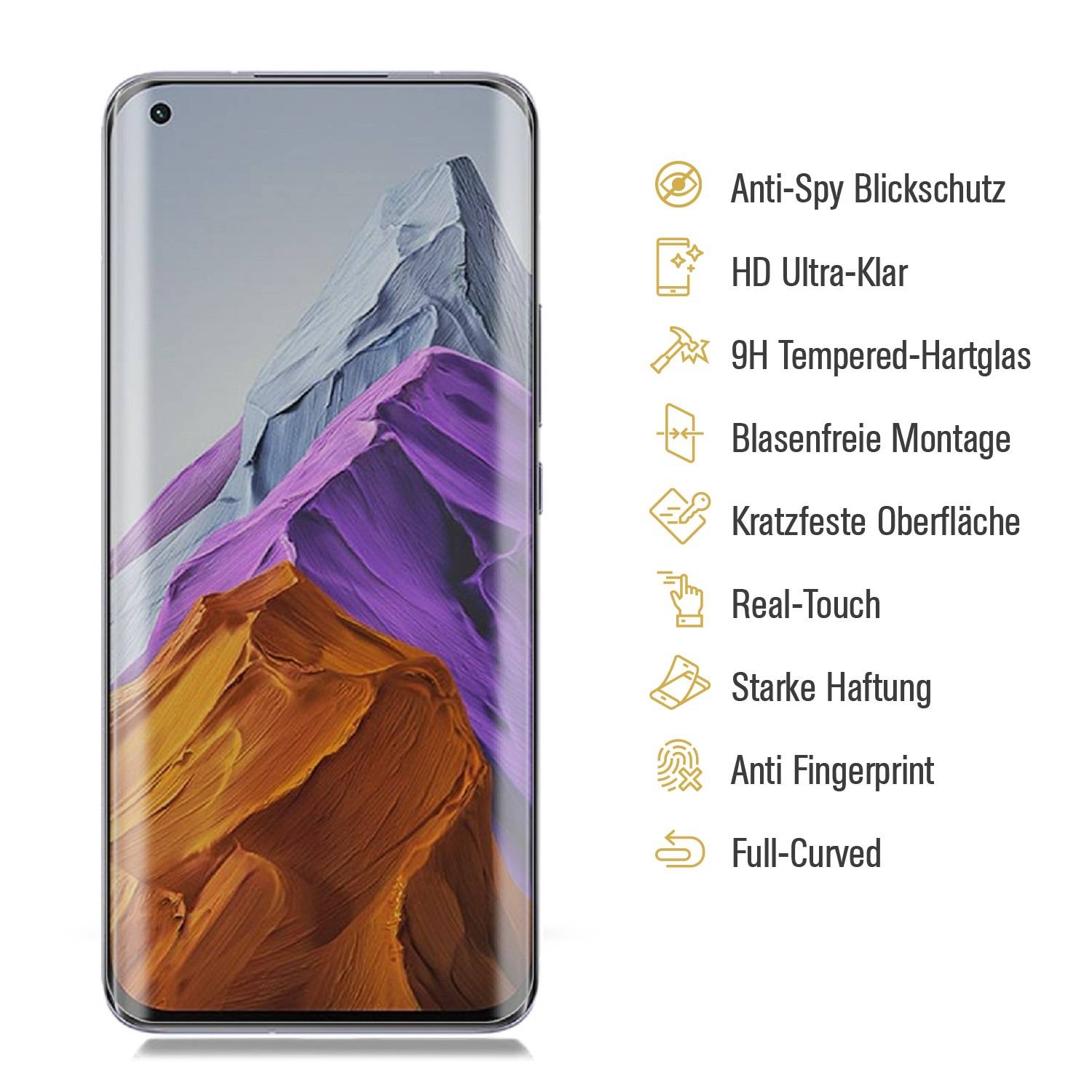 2x Blickschutz 9H Panzerglas für Xiaomi Mi 11 Ultra ANTI-SPY PRIVACY Sichtschutz Displayschutz Schutzglas Panzerfolie Schutzfolie echtes Tempered