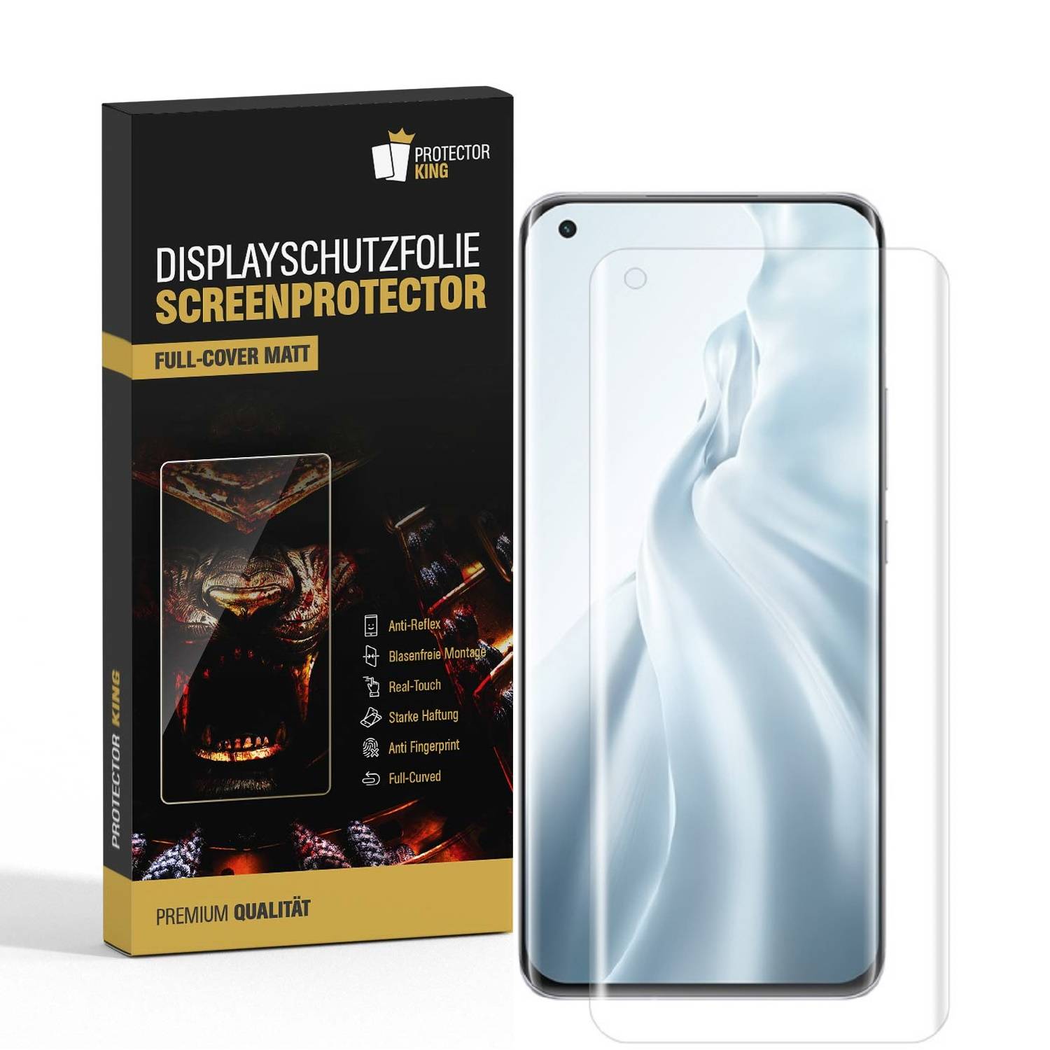 6x Displayfolie für Xiaomi Mi 11 FULL COVER Displayschutzfolie MATT