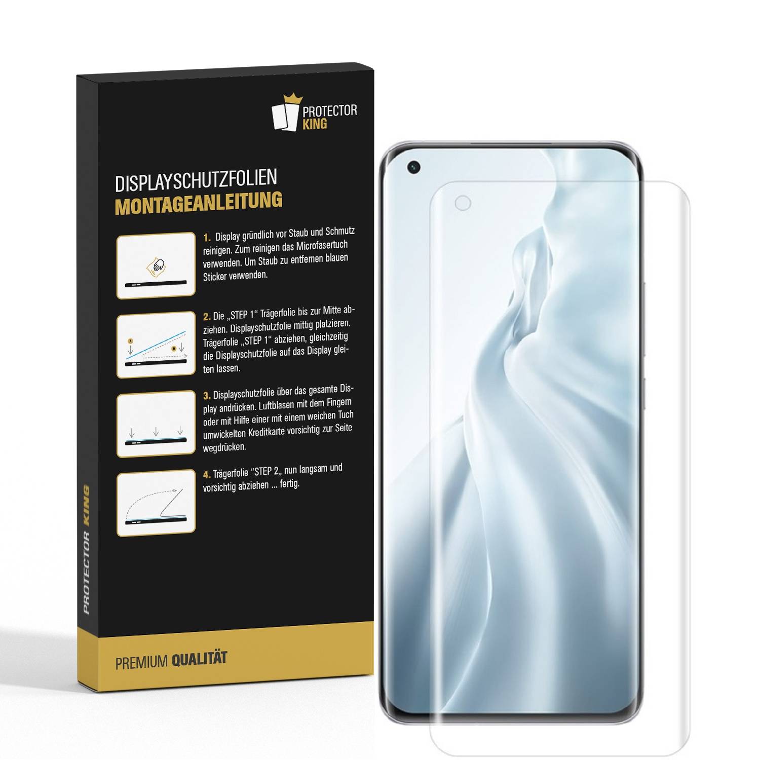 6x Displayfolie für Xiaomi Mi 11 FULL COVER Displayschutzfolie MATT