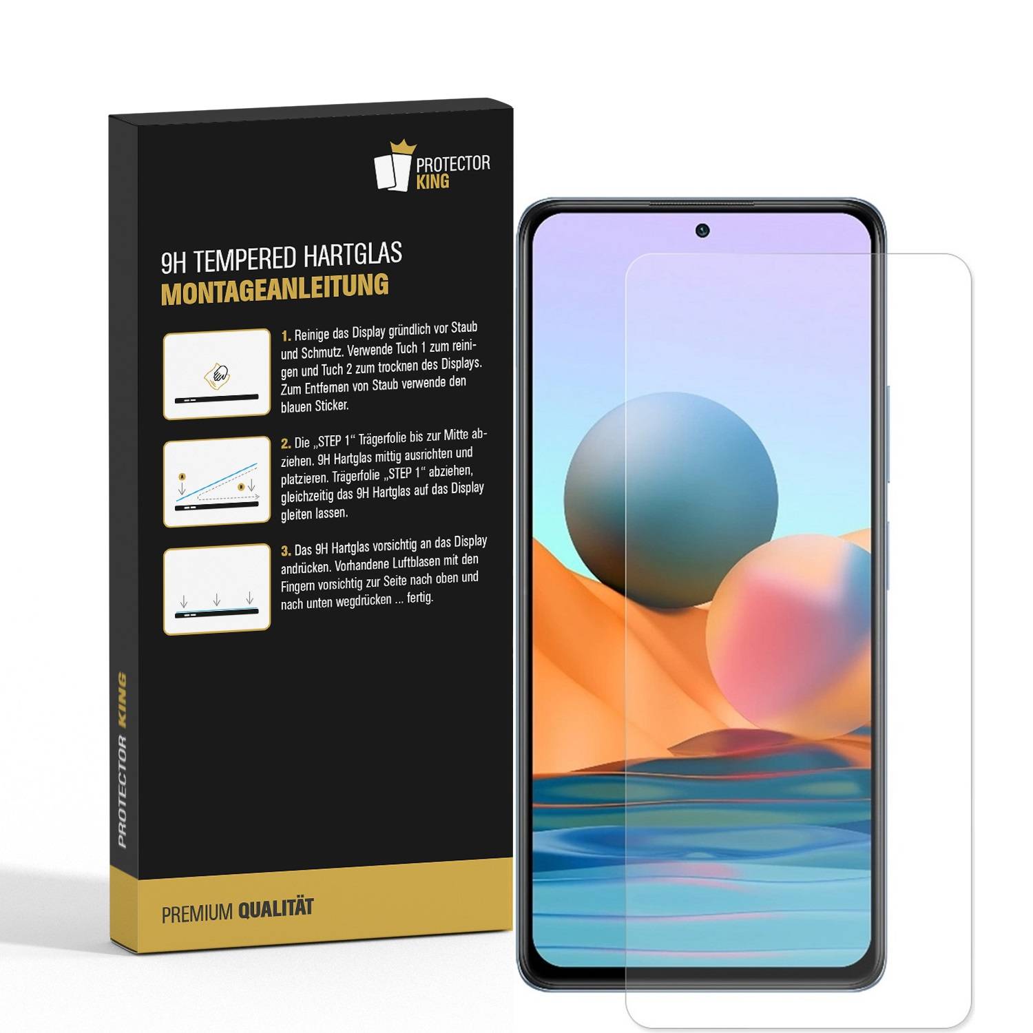 3x 9H Panzerglas für Xiaomi Redmi Note 10 Pro 3D KLAR echtes Tempered Glass Displayschutz Schutzglas Schuzfolie Screen-Protector