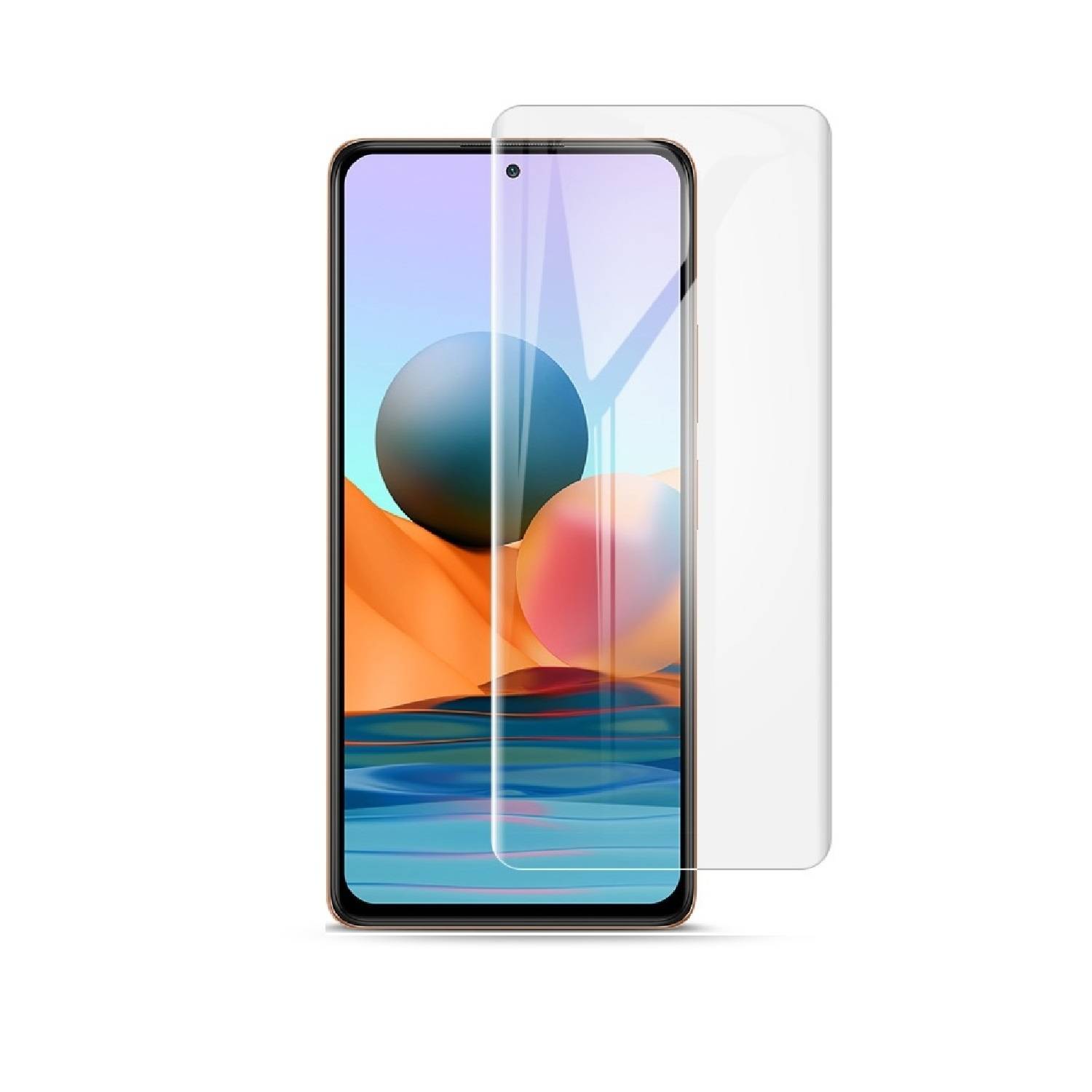 1x Hydrogel-Glass für Xiaomi Redmi Note 10 Selbstheilend für Micro Kratzer 3D KLAR Panzerfolie Displayschutz Schutzfolie Screen-Protector
