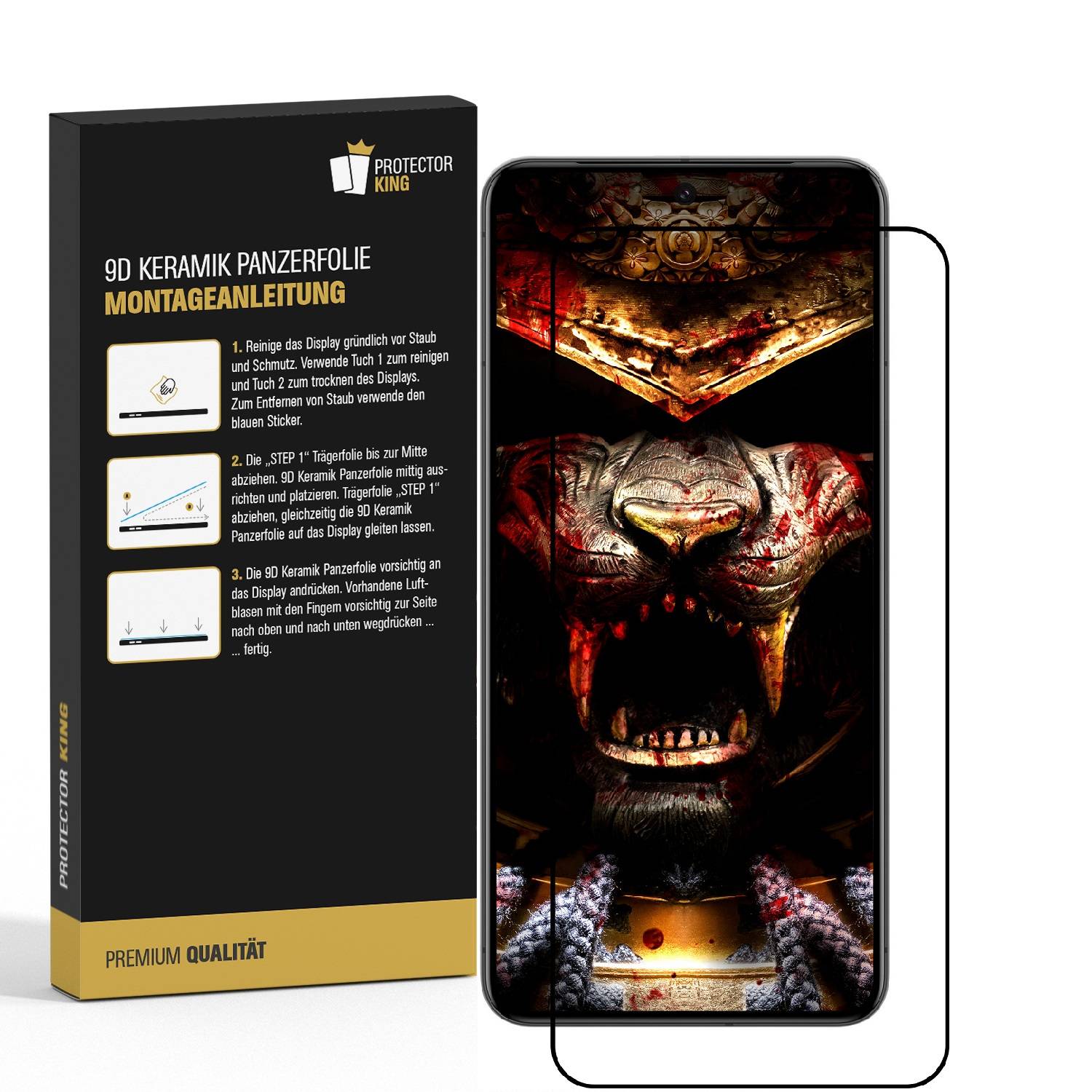 3x 9D Keramik-Glass für Xiaomi Mi 11i FULL COVER 3D KLAR Panzerfolie Displayschutz Schutzfolie Ceramic Screen-Protector