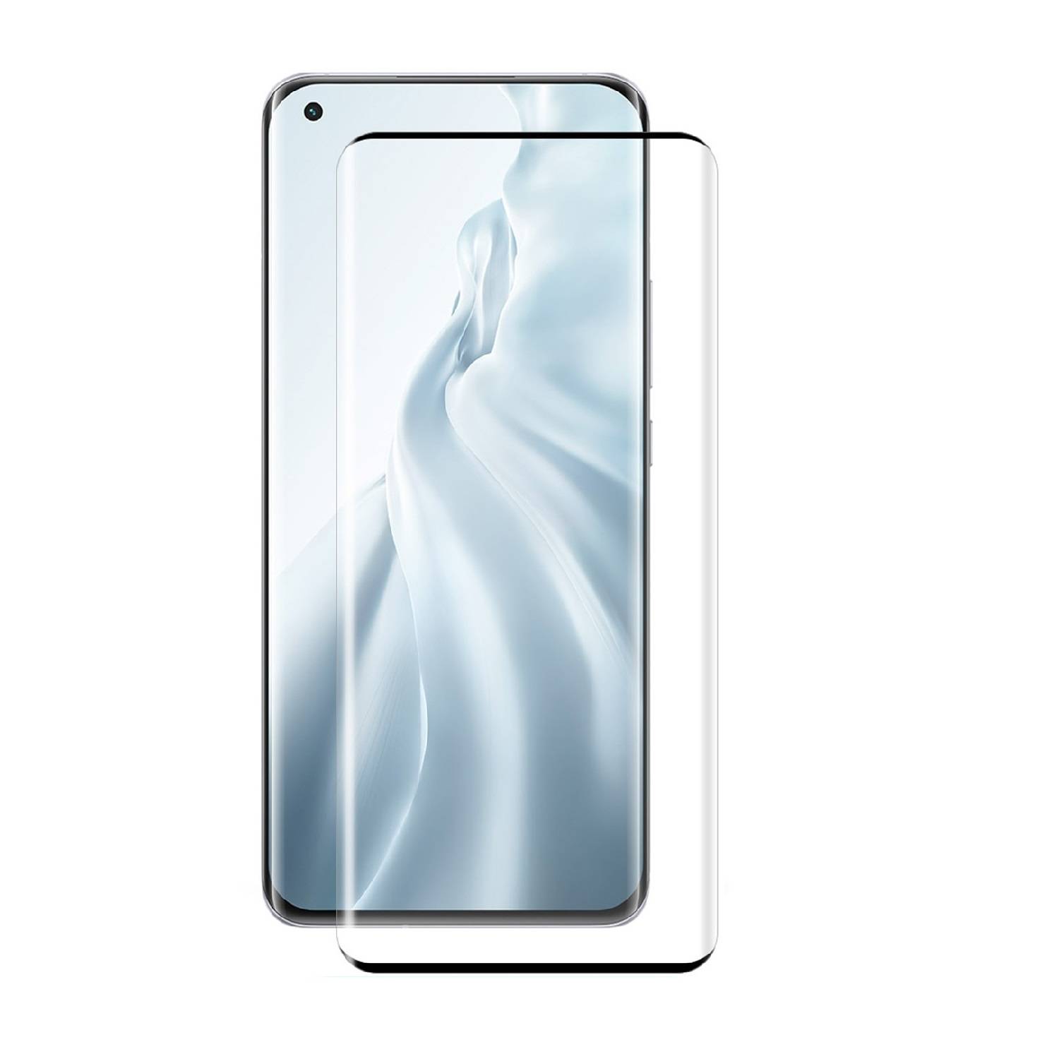 1x 9D Keramik-Glass für Xiaomi Mi 11 Ultra FULL COVER 3D KLAR Panzerfolie Displayschutz Schutzfolie Ceramic Screen-Protector