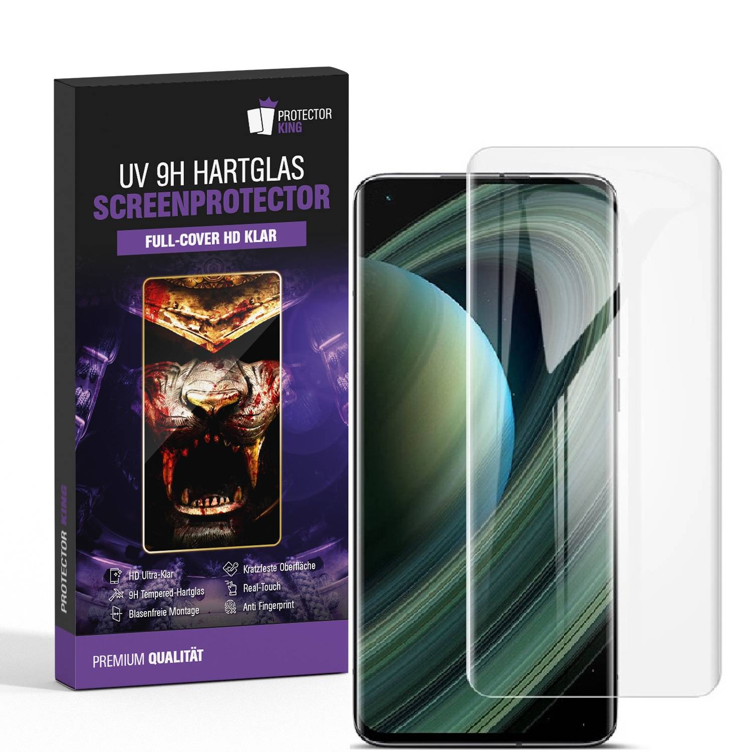 1x UV-Liquid 9H Panzerglas für Xiaomi Mi 10 Ultra 3D KLAR echtes Tempered Panzerhartglas Schutzglas Displayschutz Panzerfolie Schutzfolie Screen