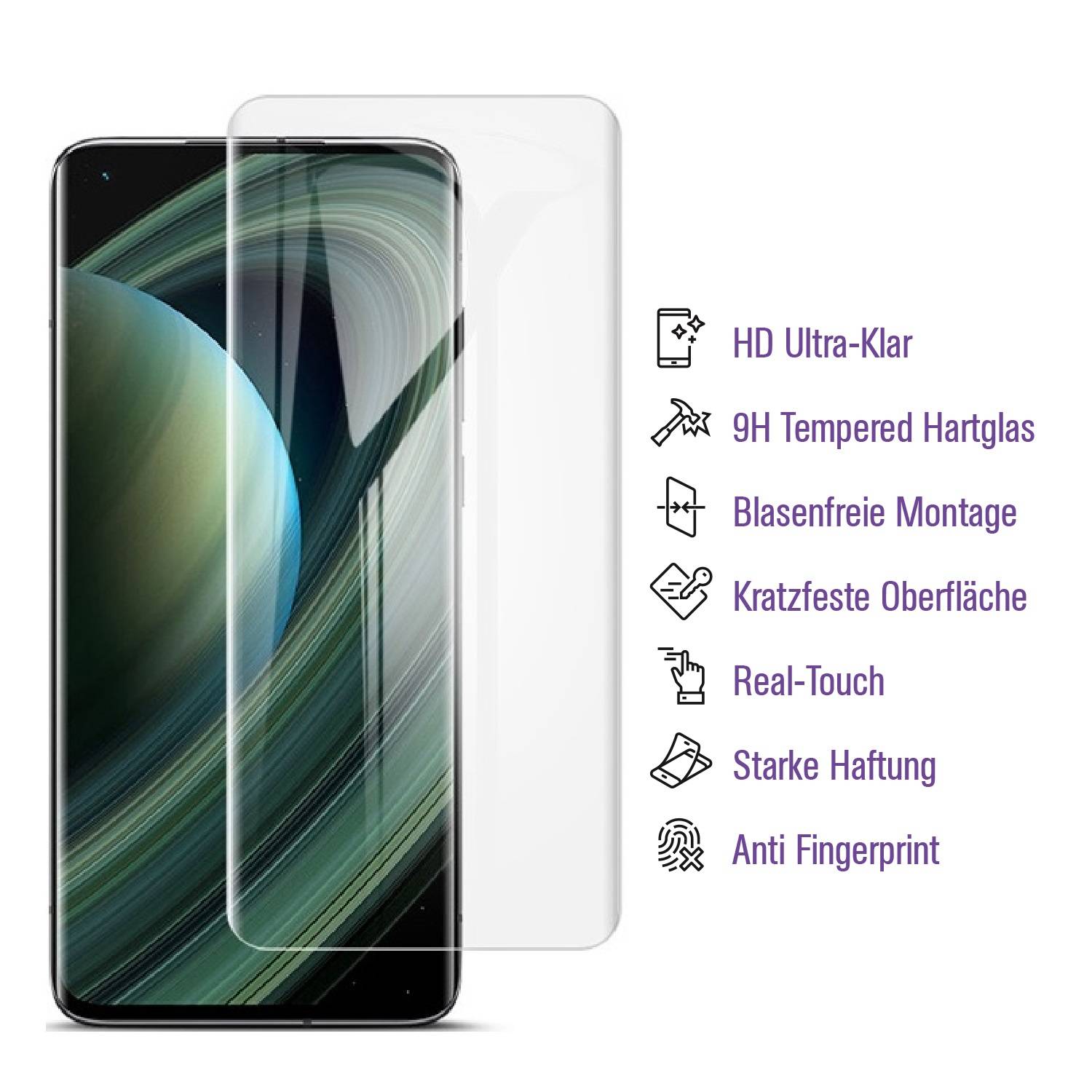 3x UV-Liquid 9H Panzerglas für Xiaomi Mi 10 Ultra 3D KLAR echtes Tempered Panzerhartglas Schutzglas Displayschutz Panzerfolie Schutzfolie Screen