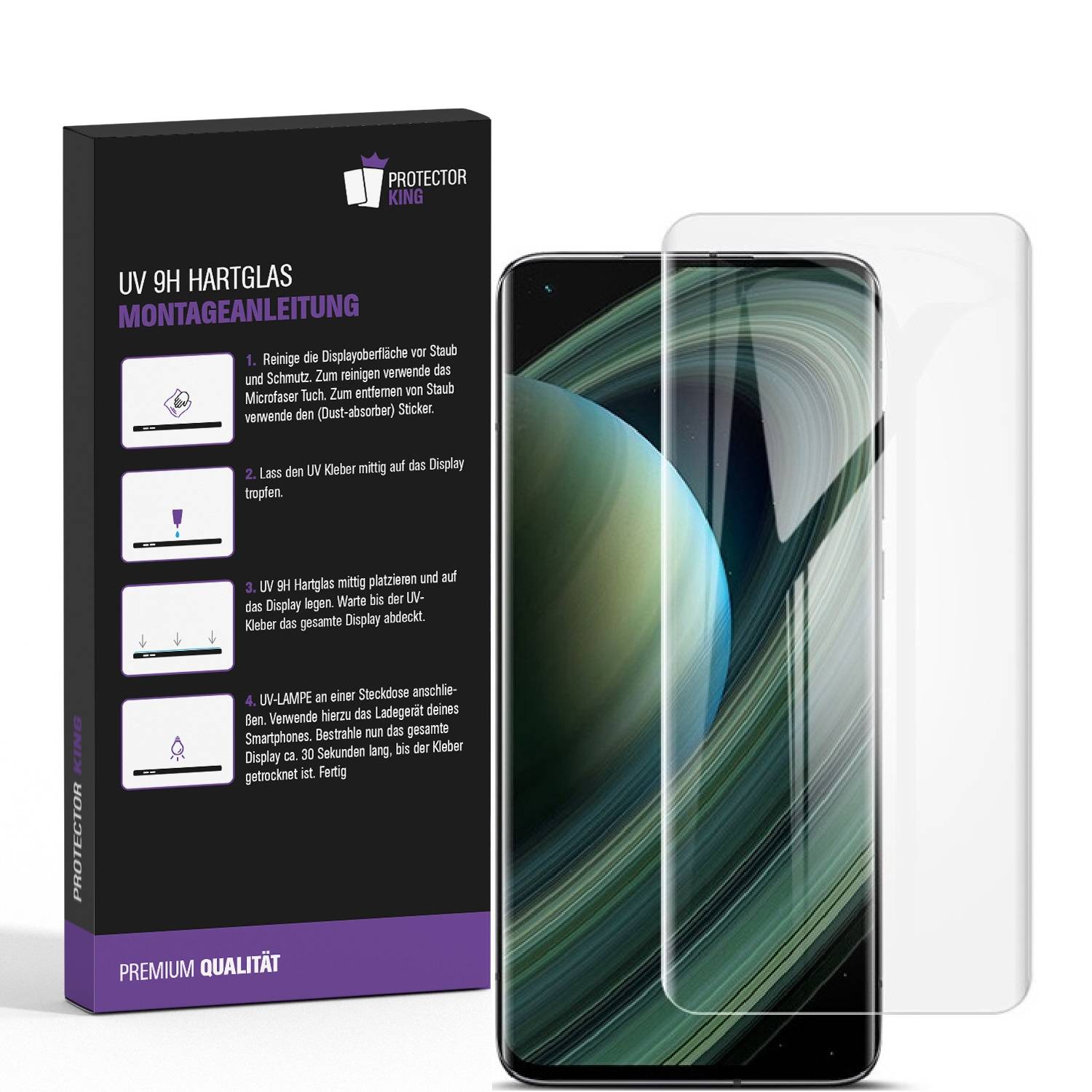 2x UV-Liquid 9H Panzerglas für Xiaomi Mi 10 Ultra 3D KLAR echtes Tempered Panzerhartglas Schutzglas Displayschutz Panzerfolie Schutzfolie Screen