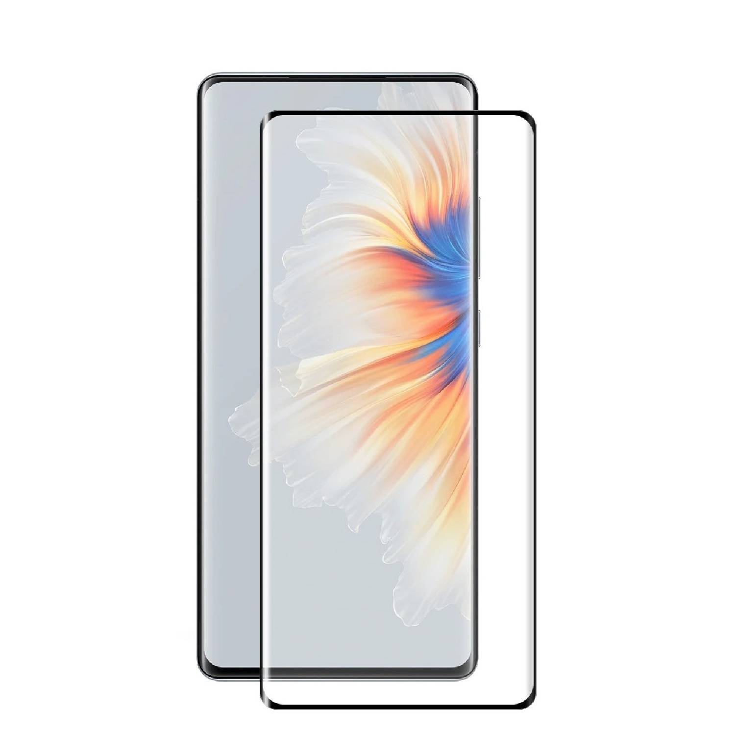 3x 9H Hartglas für Xiaomi Mi Mix 4 FULL CURVED Panzerfolie Displayschutz SW KLAR Panzerglas Schutzglas Schutzfolie