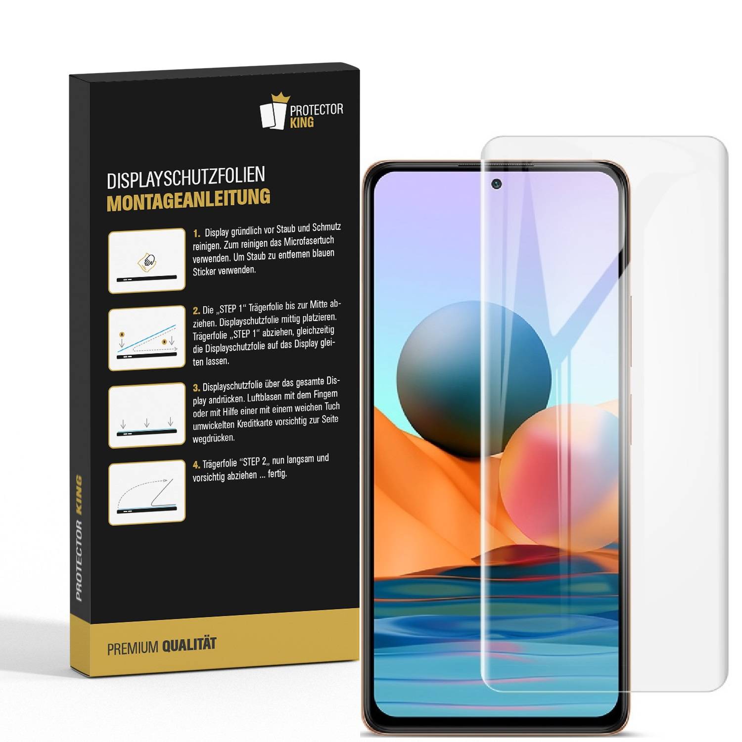 2x Panzerfolie für Xiaomi Redmi Note 10 ANTI-REFLEX Displayschutz Schutzfolie MATT