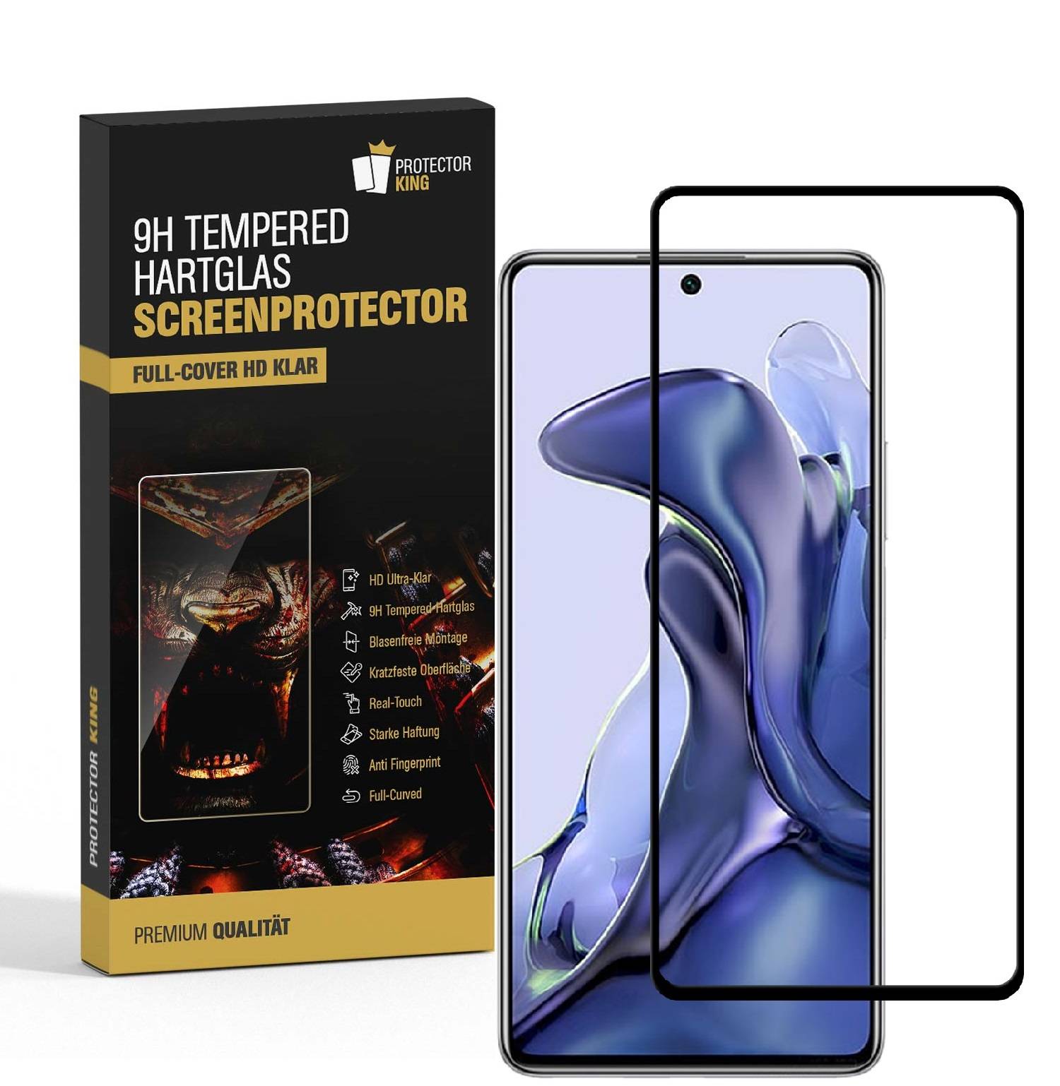 1x 9H Panzerglas für Xiaomi Mi 11T Schutzglas Panzerfolie Displayschutz KLAR Schutzfolie Temperd Hartglas
