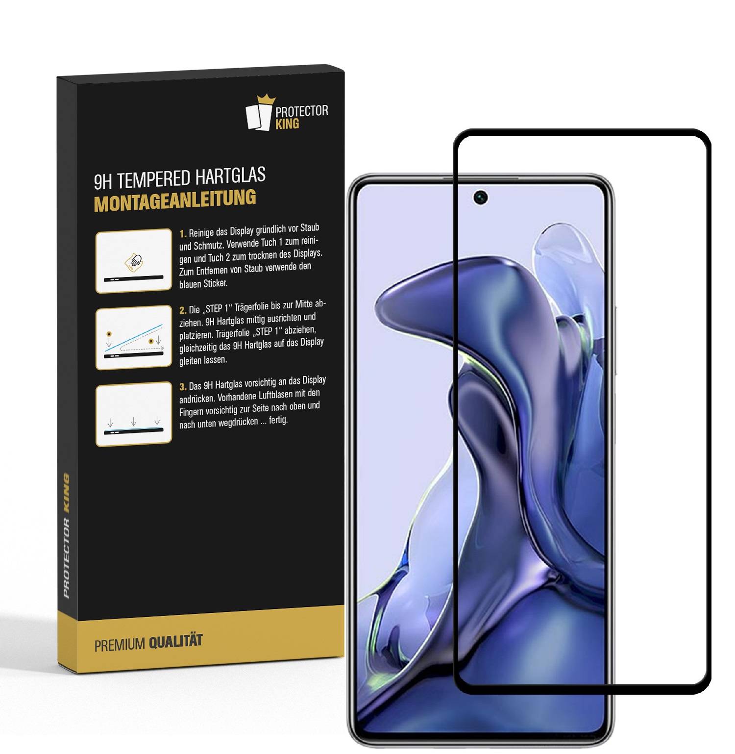6x 9H Panzerglas für Xiaomi Mi 11T Schutzglas Panzerfolie Displayschutz KLAR Schutzfolie Temperd Hartglas