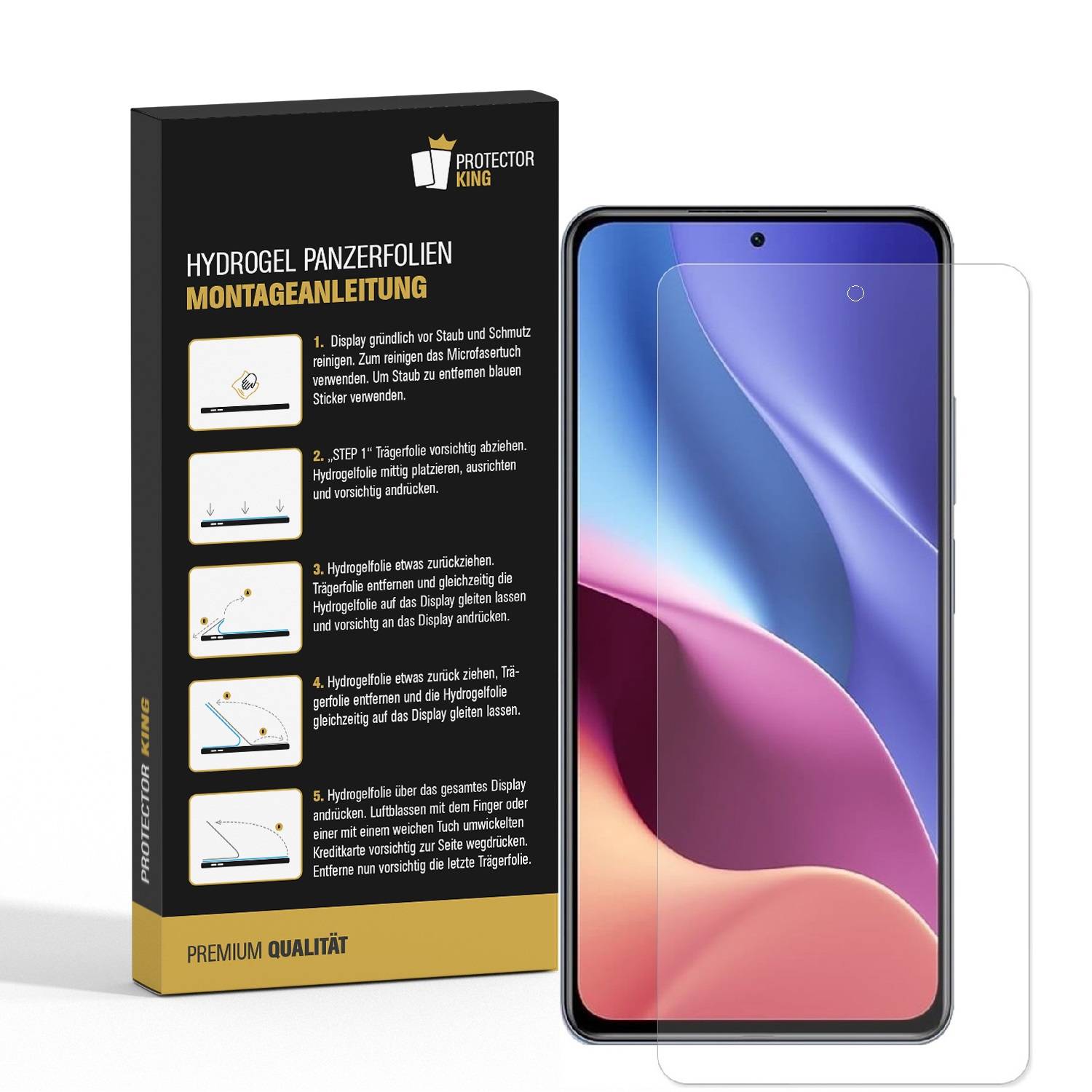 6x Hydrogel-Glass für Xiaomi Mi 11T Selbstheilend für Micro Kratzer 3D KLAR Panzerfolie Displayschutz Schutzfolie Screen-Protector