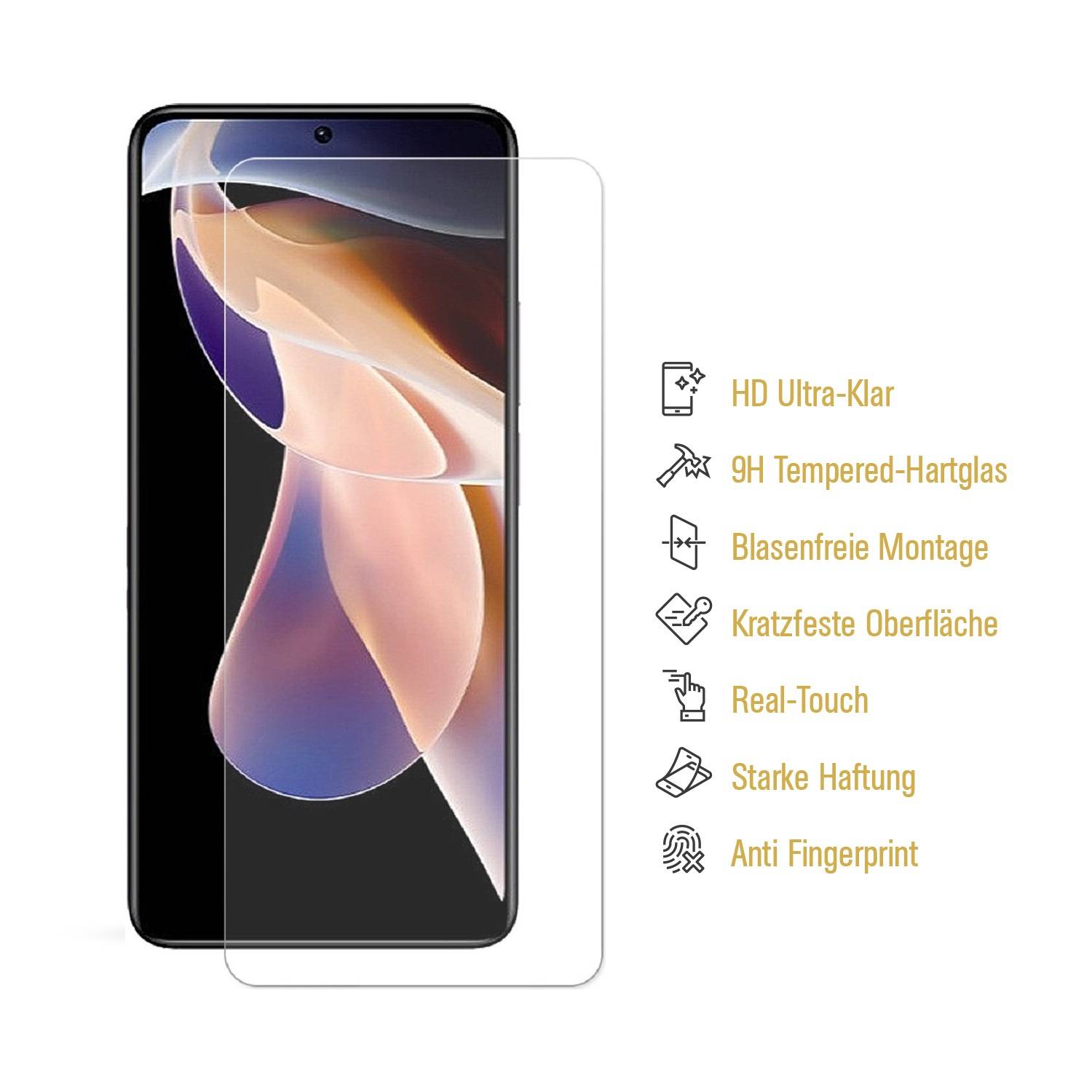 4x 9H Hartglas für Xiaomi Redmi Note 11 Pro Panzerglas Schutzglas Displayglas Klar Displayschutz Schutzfolie Glasfolie