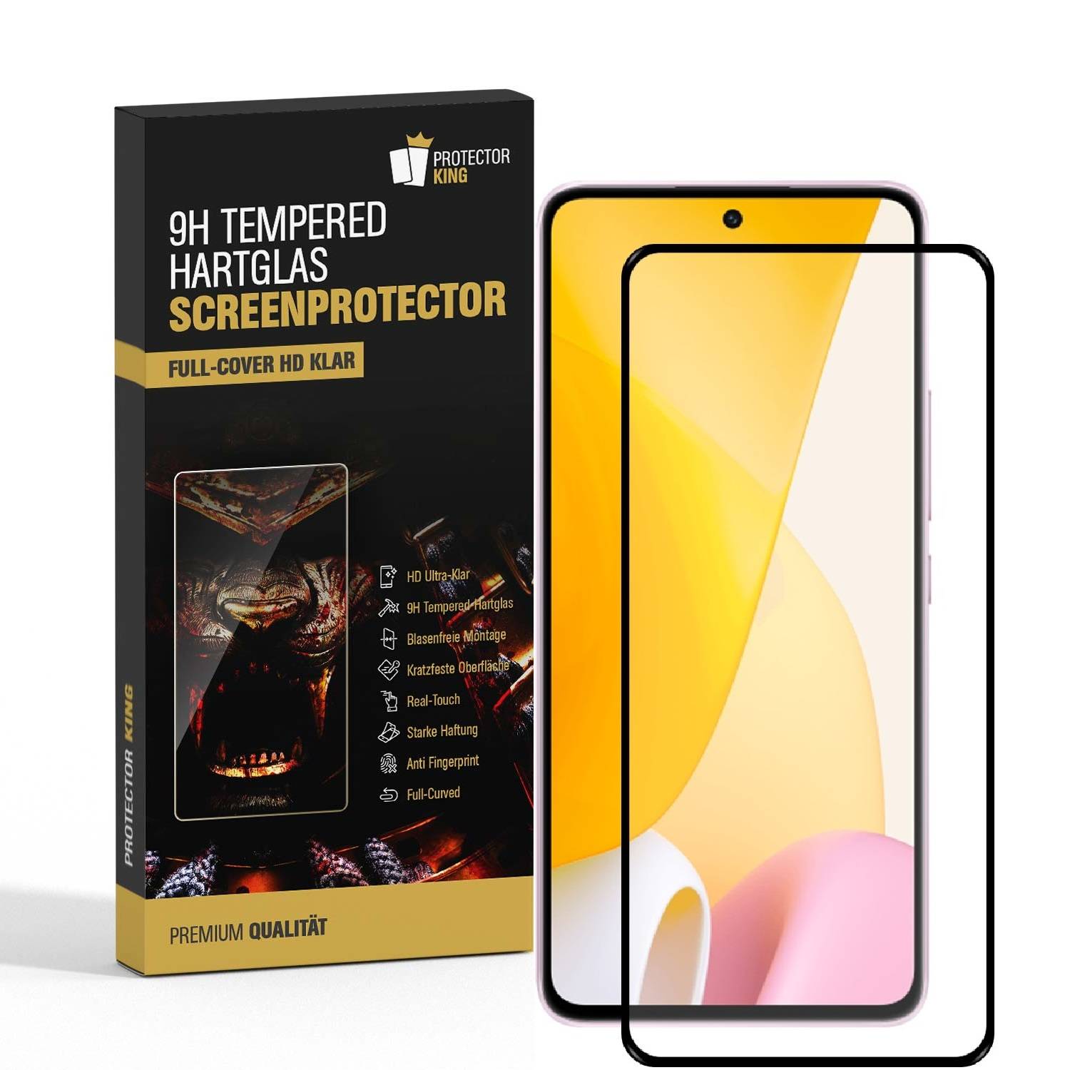 3x 9H Panzerglas für Xiaomi 12 Lite FULL COVER Schutzglas Displayschutz Schutzfolie Panzerfolie Hartglas Displayglas Tempered Glasfolie