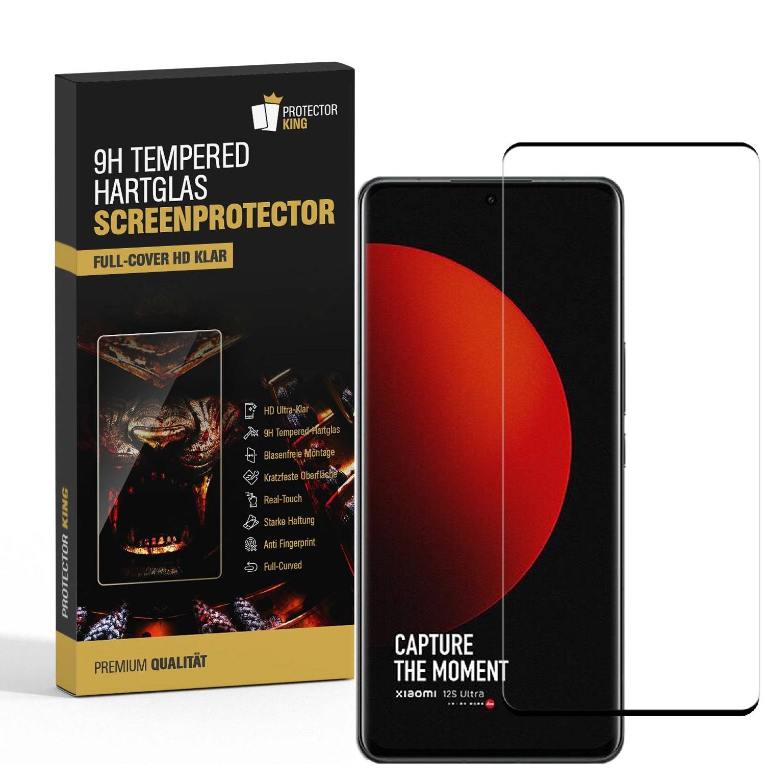 4x 9H Panzerglas für Xiaomi 12s Ultra FULL CURVED Displayschutz Schutzglas Panzerfolie Schutzfolie Displayglas Hartglas echtes Tempered