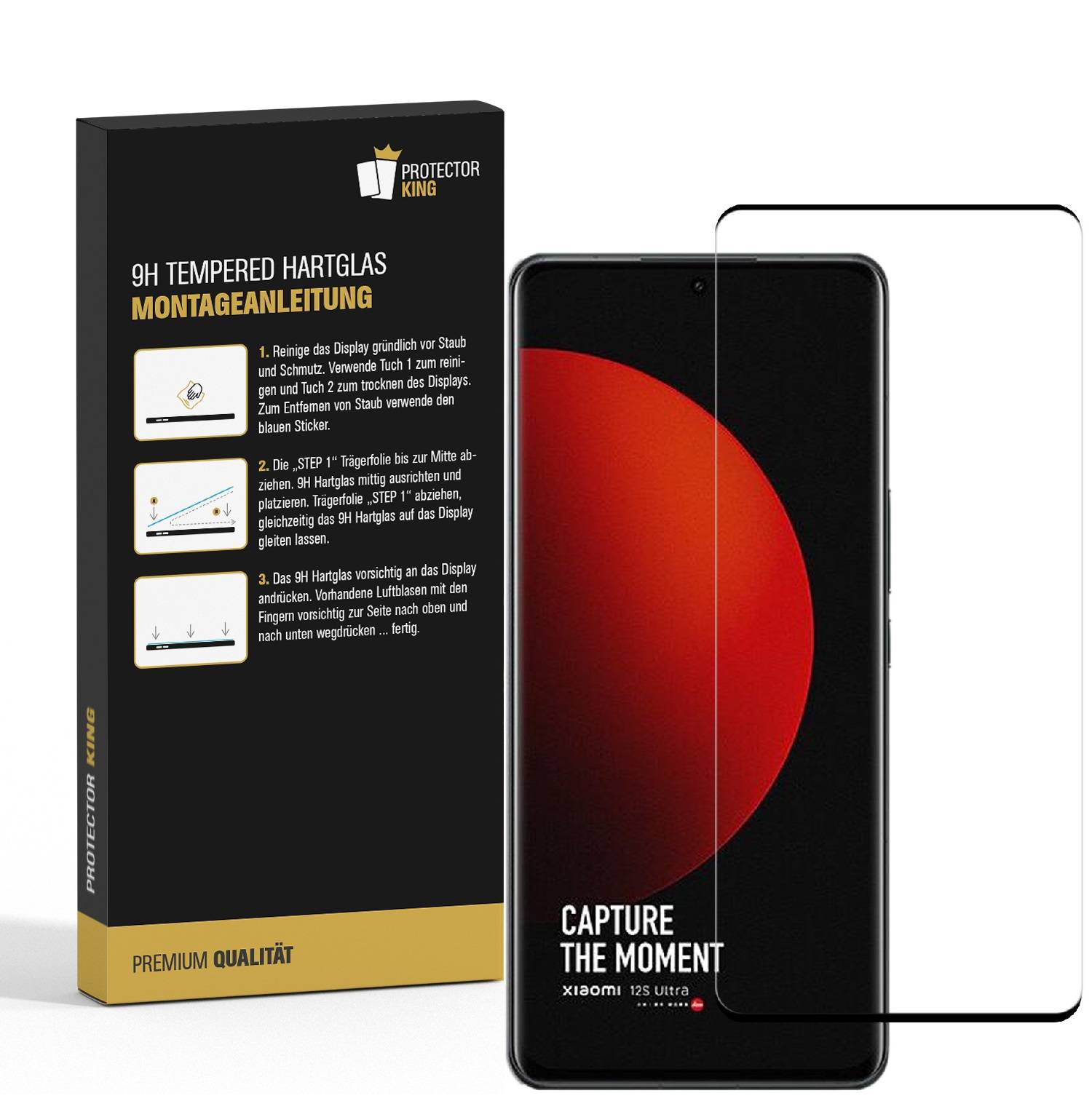 3x 9H Panzerglas für Xiaomi 12s Pro FULL CURVED Displayschutz Schutzglas Panzerfolie Schutzfolie Displayglas Hartglas echtes Tempered