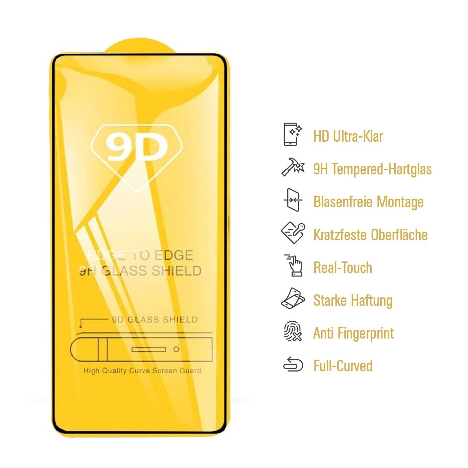 2x 9H Panzerglas für Xiaomi Poco F3 GT/ F4 GT FULL COVER Displayschutz Schutzglas Hartglas Schutzfolie Panzerfolie KLAR Tempered echtes Displayglas