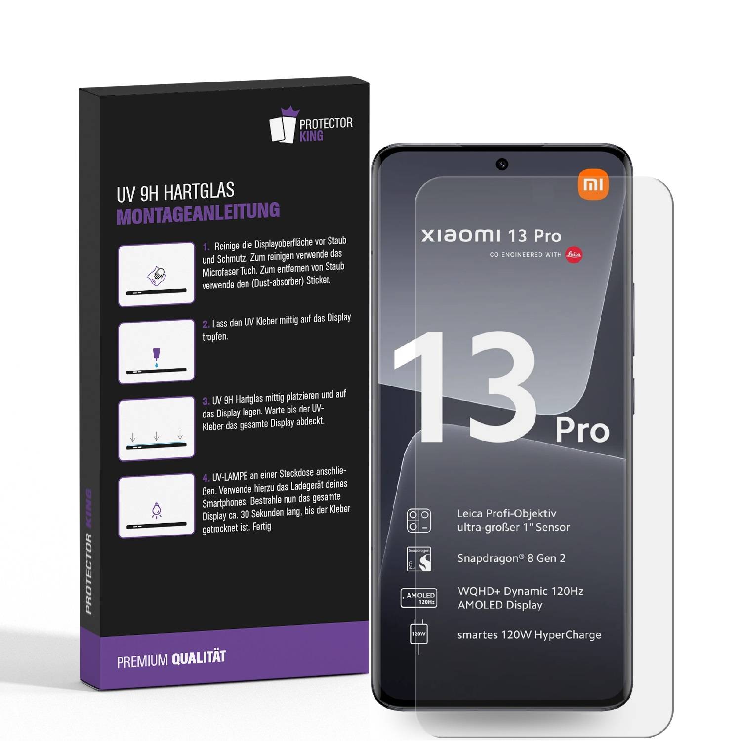 6x UV-Liquid 9H Panzerglas für Xiaomi 13 Lite 3D KLAR echtes Tempered Panzerhartglas Schutzglas Displayschutz Panzerfolie Schutzfolie Screen