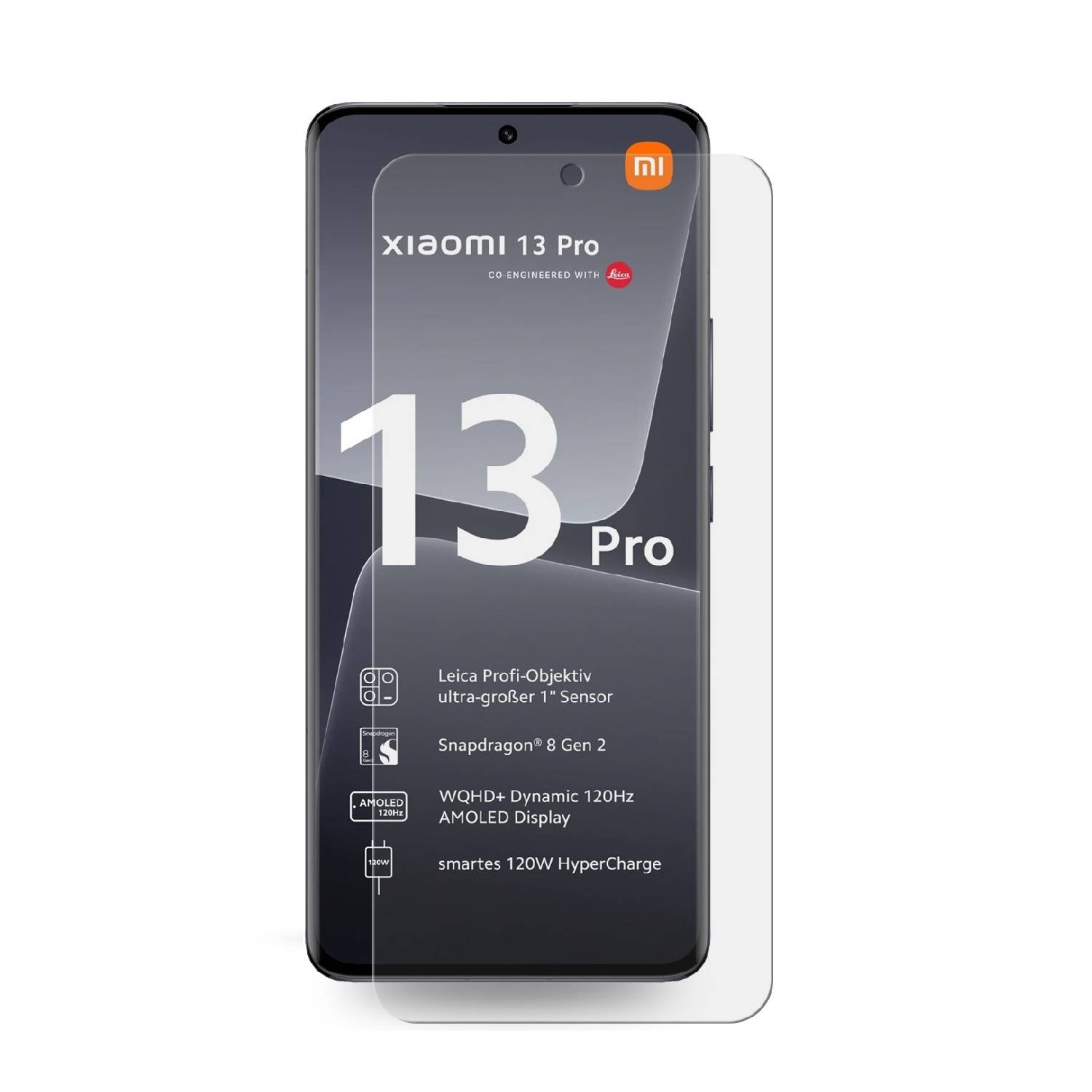 1x Hydrogel-Glass für Xiaomi 13 Pro Selbstheilend für Micro Kratzer 3D KLAR Panzerfolie Displayschutz Schutzfolie Screen-Protector