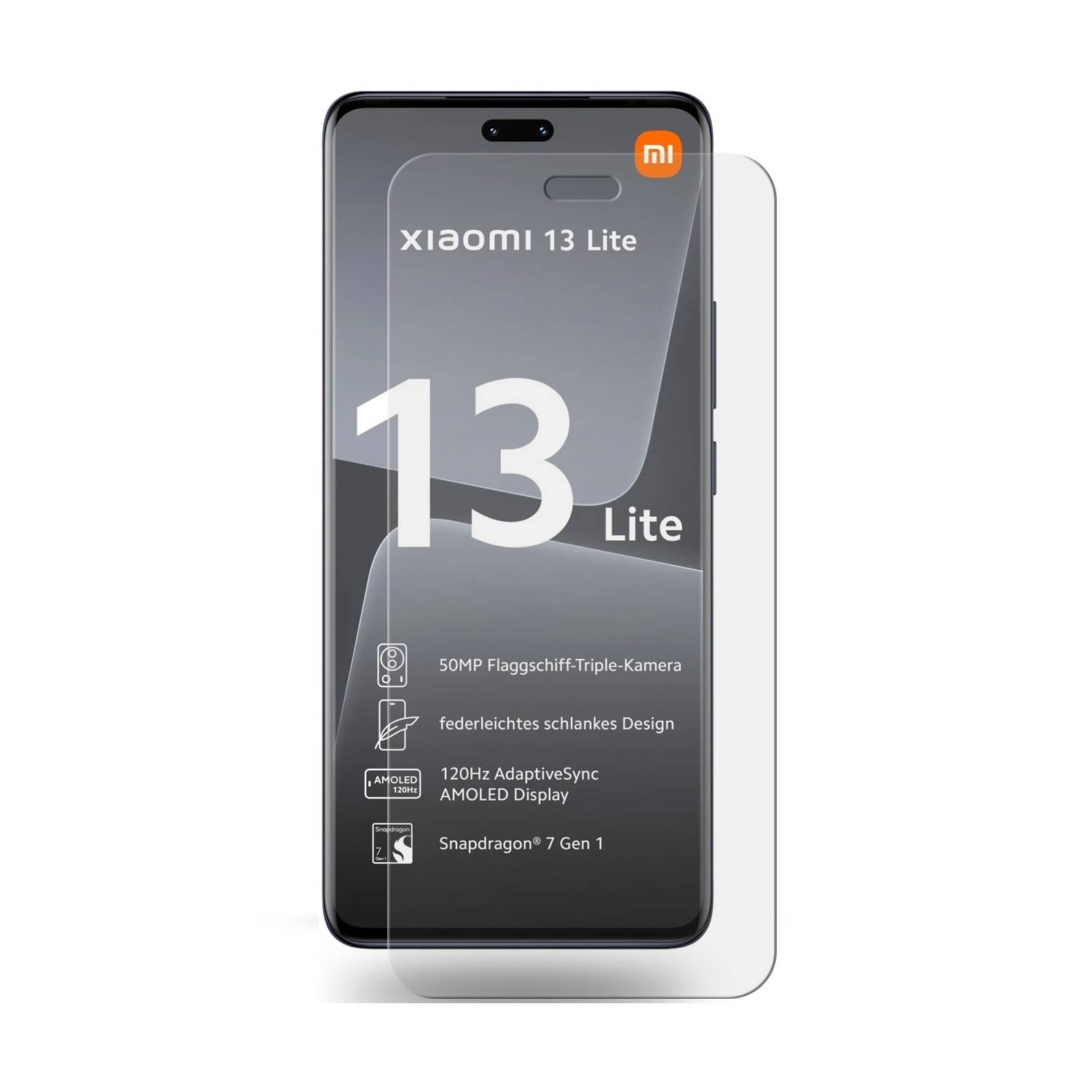 3x Panzerfolie für Xiaomi 13 Lite FULL CURVED Displayschutz Schutzfolie KLAR/ ANTI-SHOCK/ ANTI-KRATZ/ ANTI-BRUCH/ ANTI-SCHMUTZ
