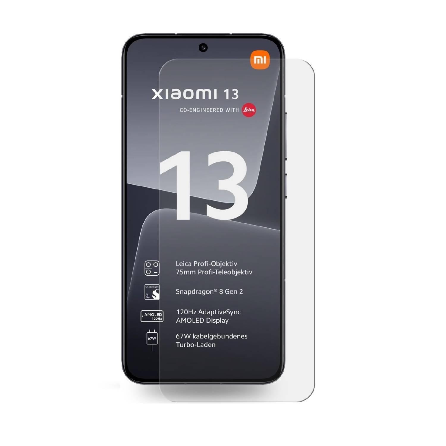2x Displayschutzfolie für Xiaomi 13 3D KLAR FULL COVER PREMIUM Displayschutz Schutzfolie Folie