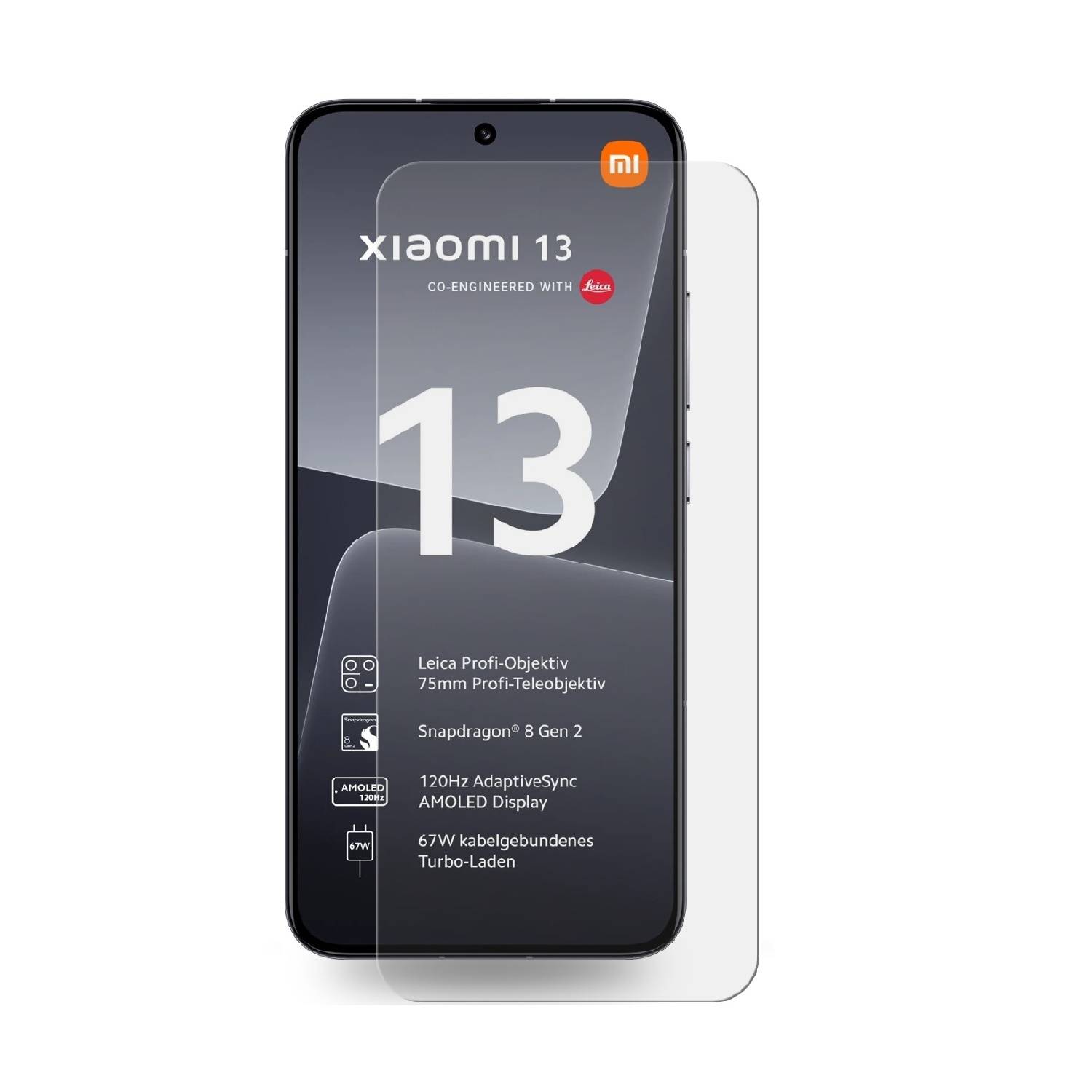 2x Panzerfolie für Xiaomi 13 MATT Displayschutz Schutzfolie Entspiegelt ANTI-SHOCK/ ANTI-KRATZ/ ANTI-BRUCH/ ANTI-SCHMUTZ