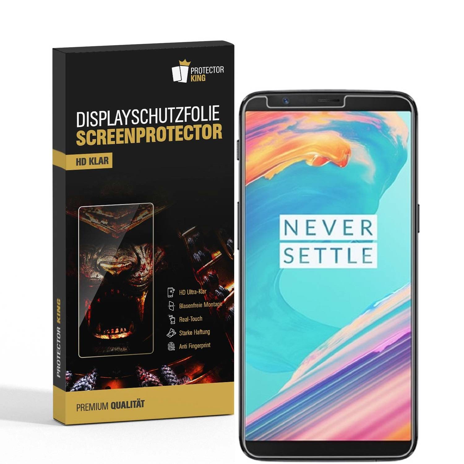 6x Displayfolie für OnePlus 5T Displayschutzfolie Schutzfolie ULTRA HD KLAR