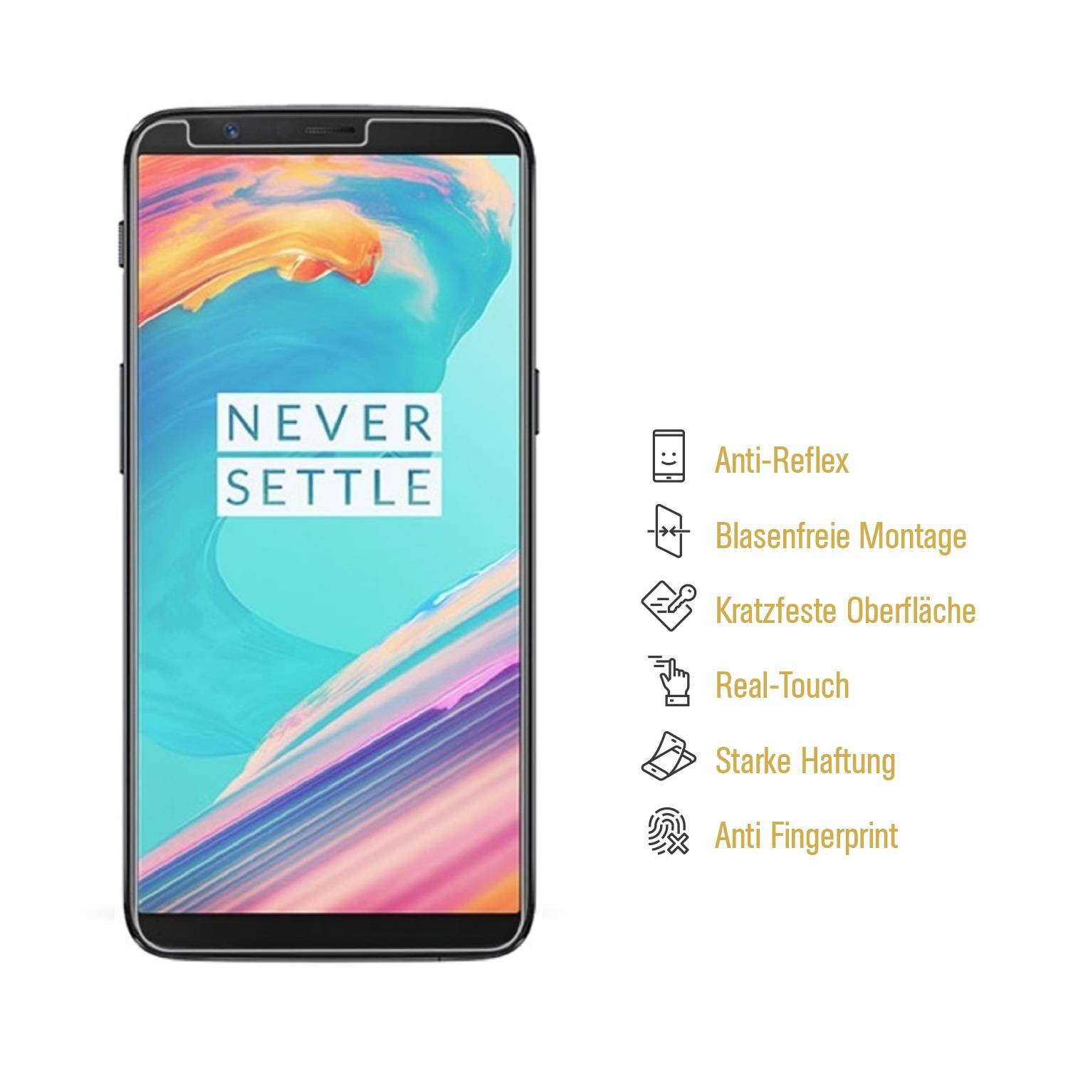 3x Panzerfolie für OnePlus 5T ANTI-SCHOCK Displayschutzfolie Displayfolie MATT