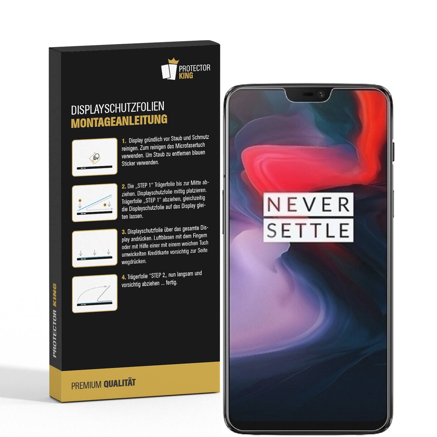 4x Displayfolie für OnePlus 6 ANTI-REFLEX Displayschutzfolie Schutzfolie MATT