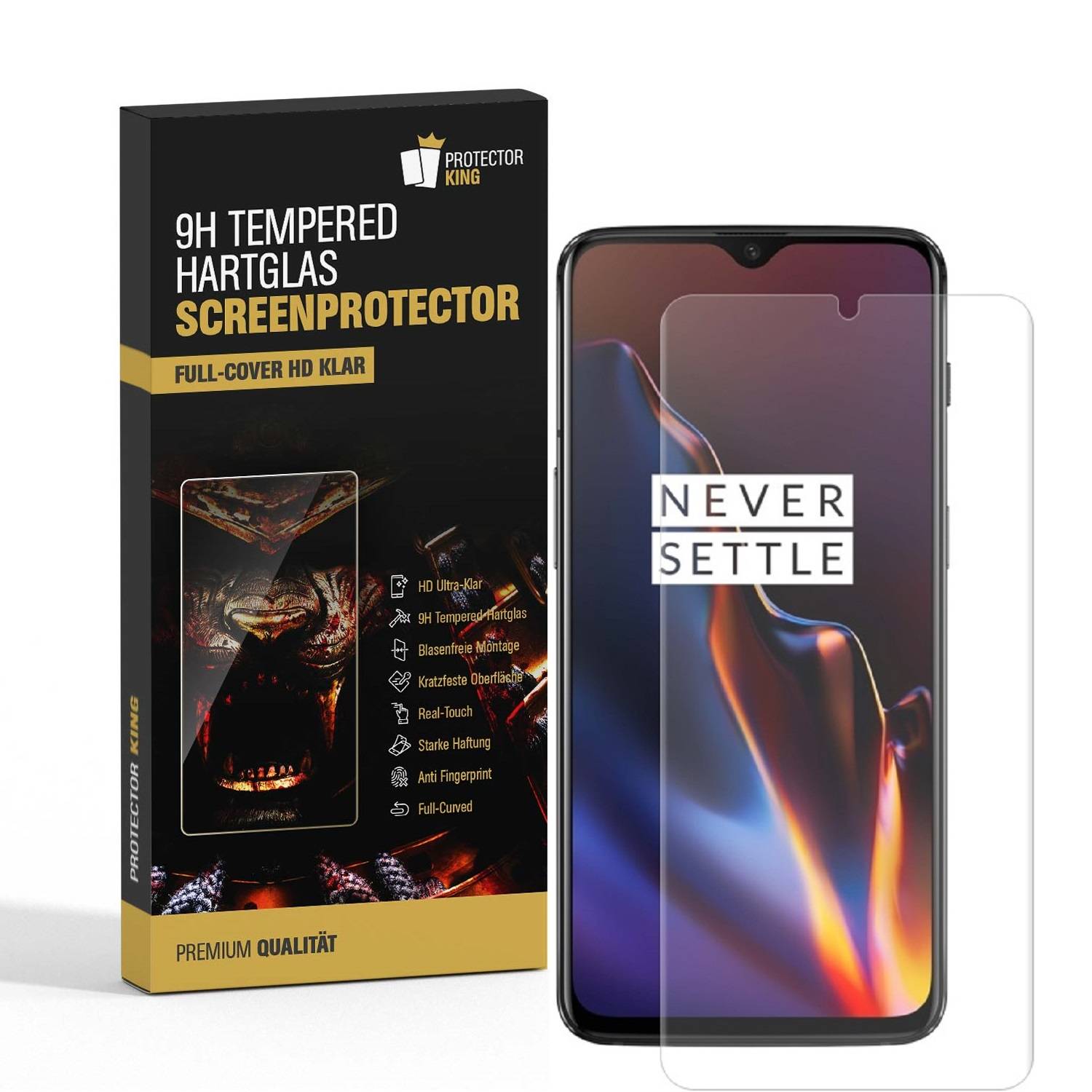 2x 9H Panzerglas für OnePlus 7T FULL CURVED Displayschutz Panzerfolie Schutzfolie Schutzglas DisplayglasHartglas echtes Tempered Sicherheitsglas