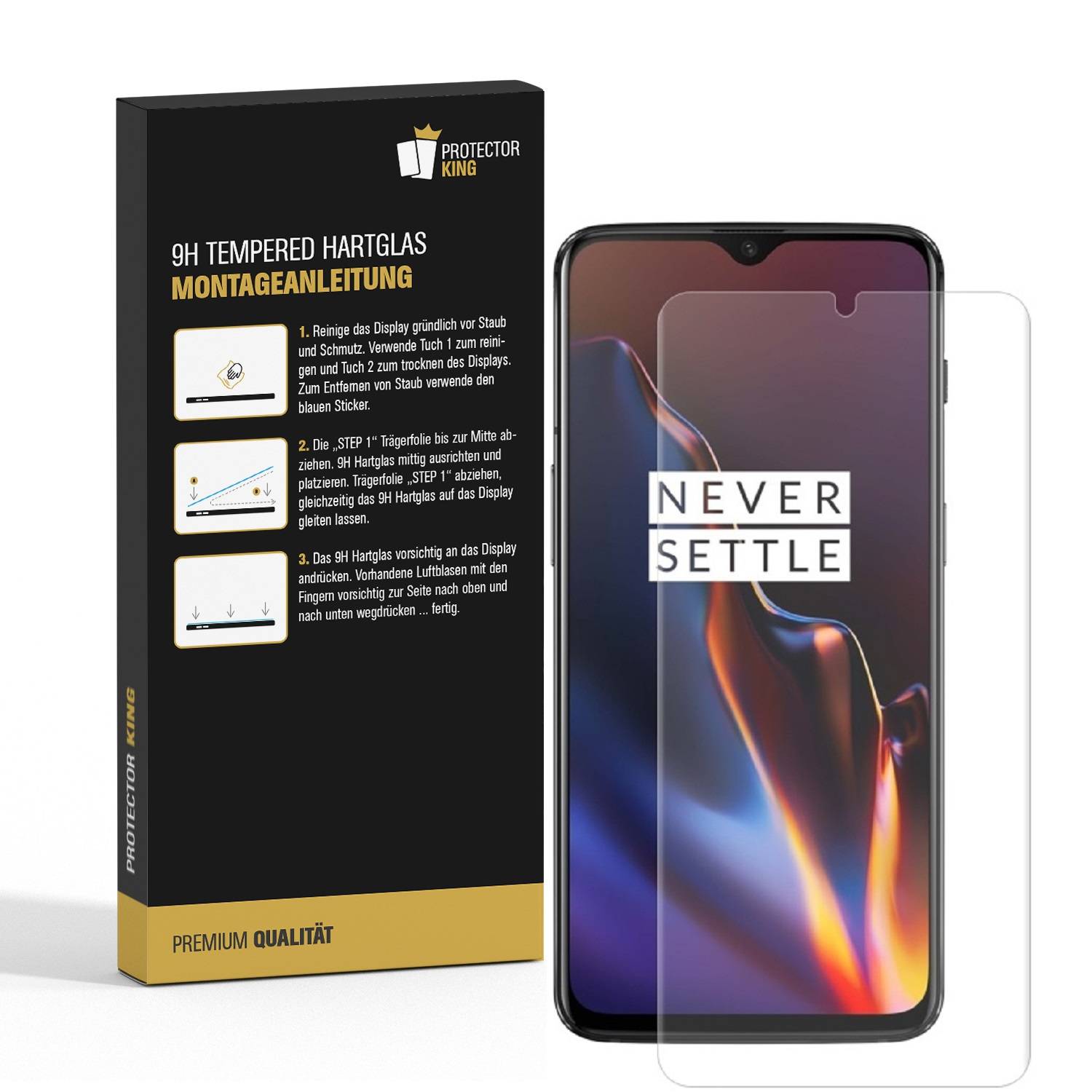 3x 9H Panzerglas für OnePlus 7 FULL CURVED Displayschutz Panzerfolie Schutzfolie Schutzglas DisplayglasHartglas echtes Tempered Sicherheitsglas