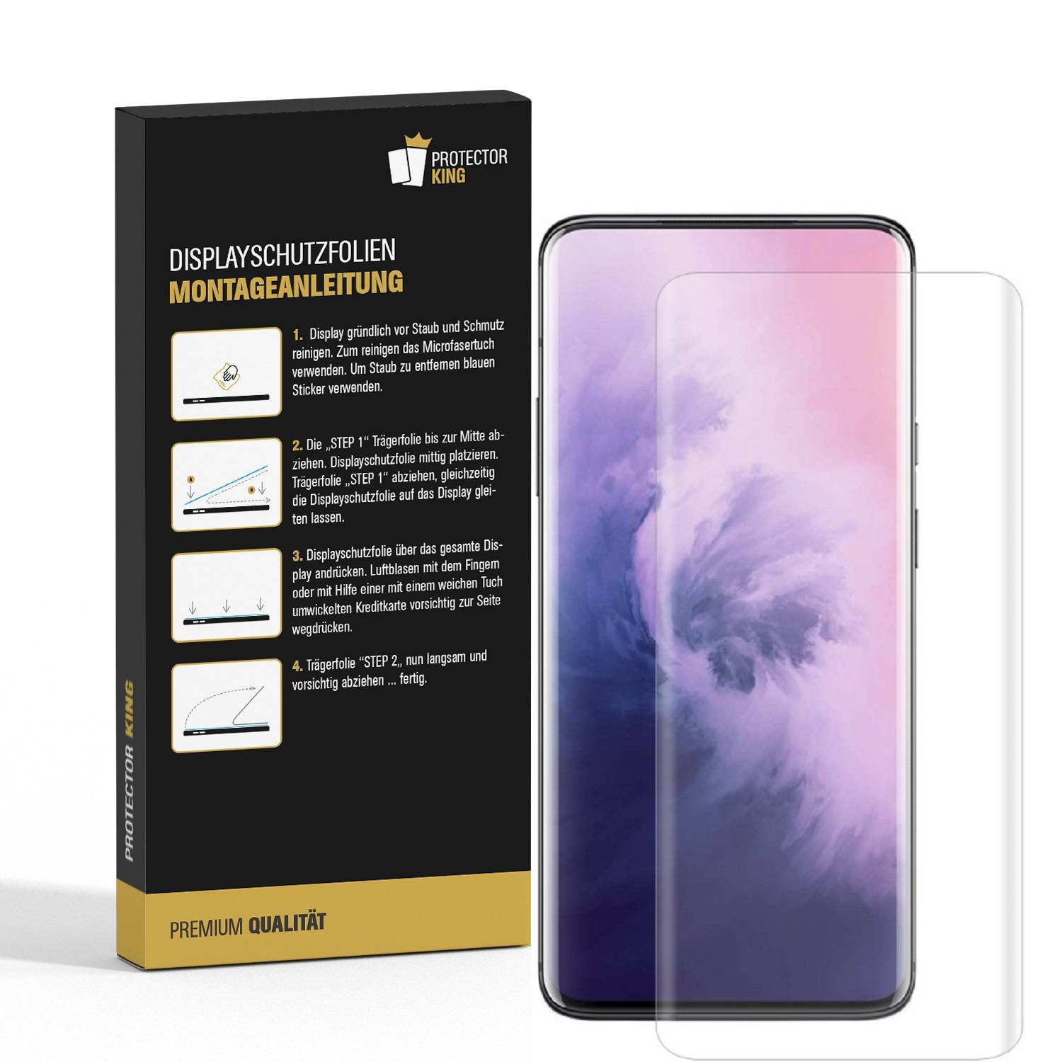 6x Panzerfolie für OnePlus 7 Pro FULL COVER Displayfolie Displayschutzfolie MATT