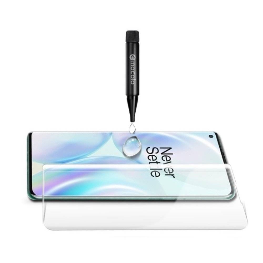 3x UV-Liquid 9H Panzerglas für OnePlus 8 Pro 3D KLAR echtes Tempered Panzerhartglas Schutzglas Displayschutz Panzerfolie Schutzfolie Screen