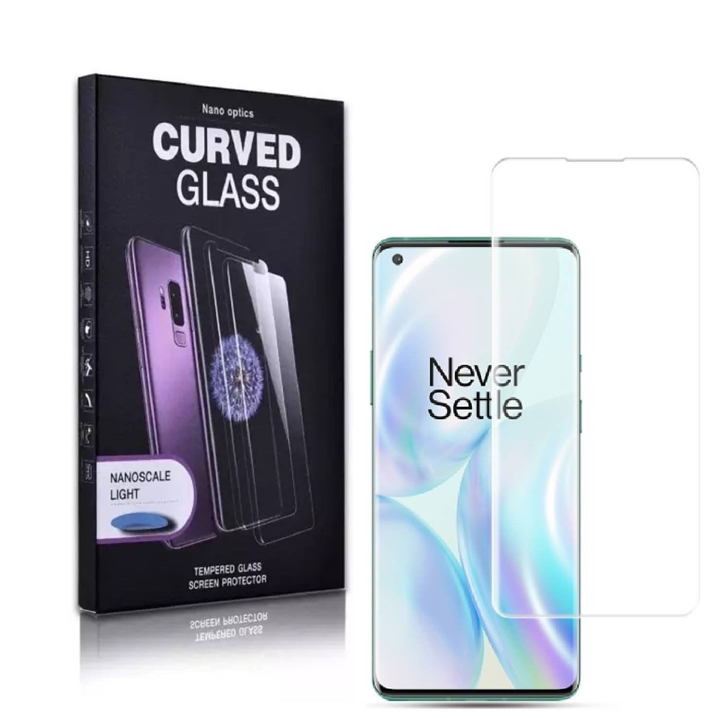 5x UV-Liquid 9H Panzerglas für OnePlus 8 Pro 3D KLAR echtes Tempered Panzerhartglas Schutzglas Displayschutz Panzerfolie Schutzfolie Screen