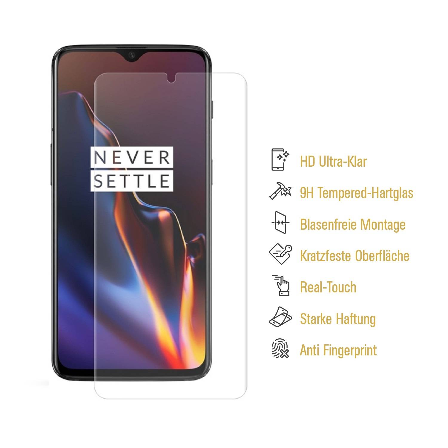 4x 9H Hartglas für OnePlus 7T Panzerfolie Displayschutz Glaspanzer Schutzglas KLAR Panzerglas Schutzfolie