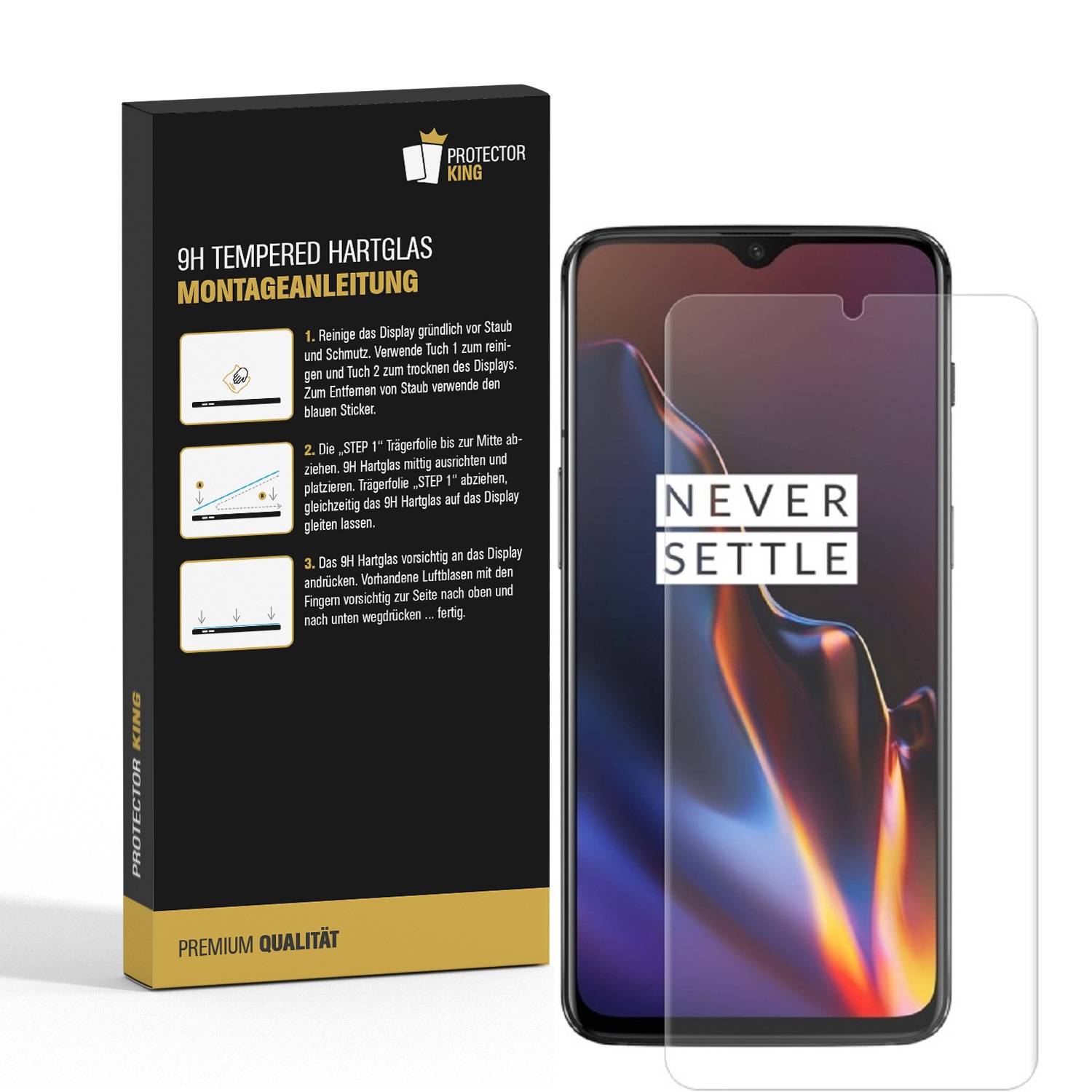 3x 9H Hartglas für OnePlus 7 Displayschutz Schutzglas Panzerfolie Schutzfolie Panzerglas Displayglas Tempered Glasfolie Sicherheitsglas Echtglas