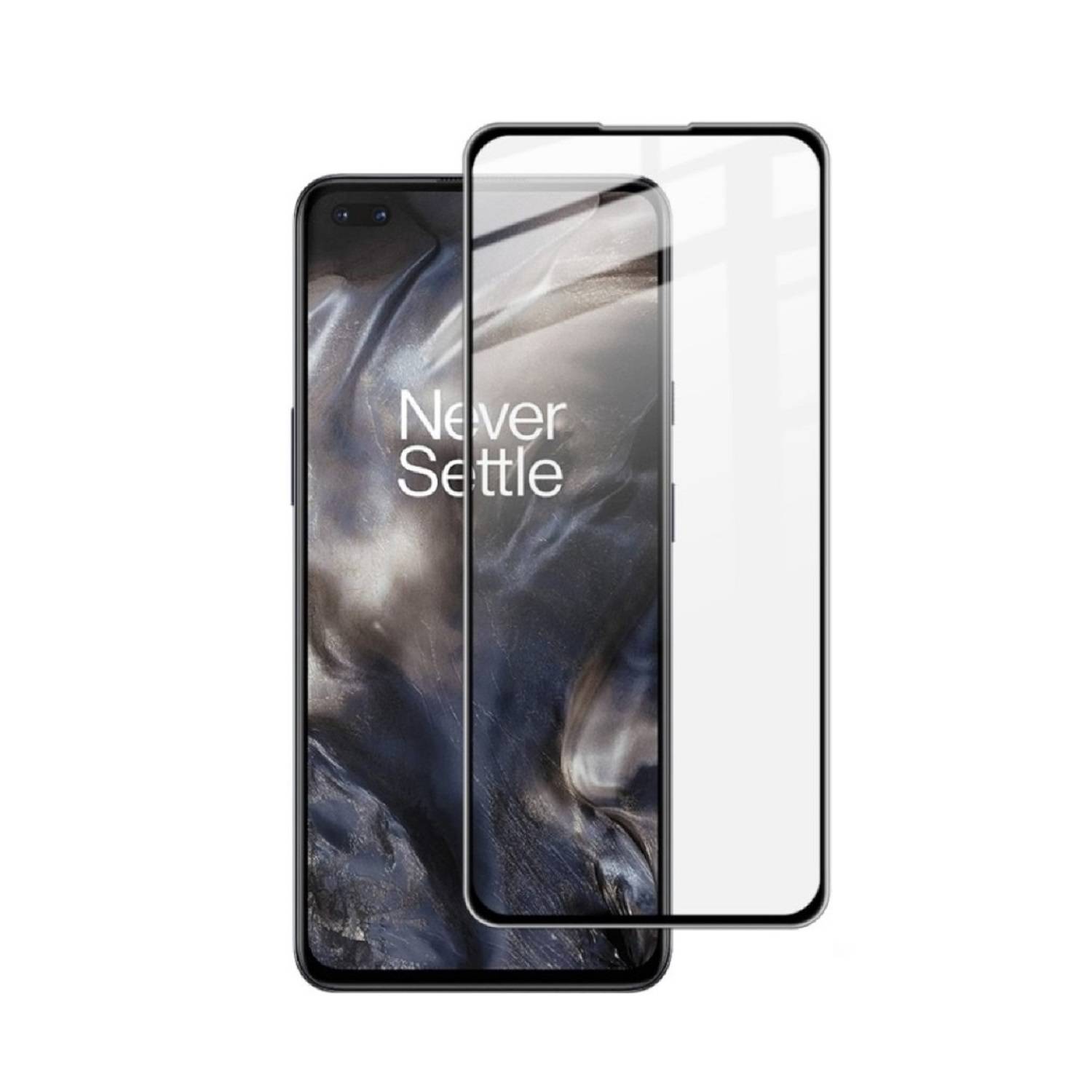 1x 9H Hartglas für OnePlus Nord FULL COVER Panzerfolie Displayschutz Schwarz Panzerglas Schutzglas Schutzfolie