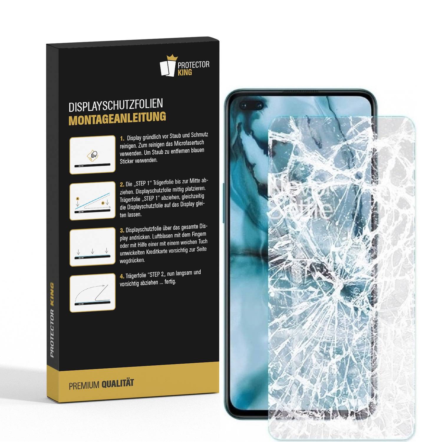 2x Panzerfolie für OnePlus Nord ANTI-SCHOCK ANTI-REFLEX Displayschutzfolie MATT