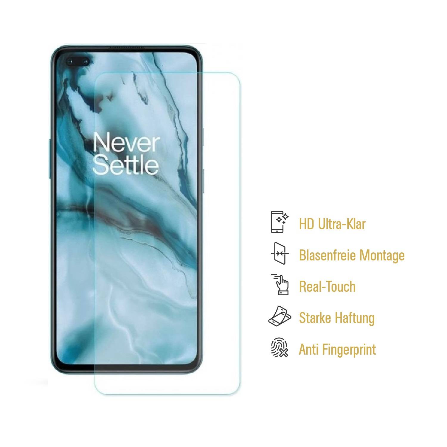 3x Displayschutzfolie für OnePlus Nord Displayfolie HD KLAR