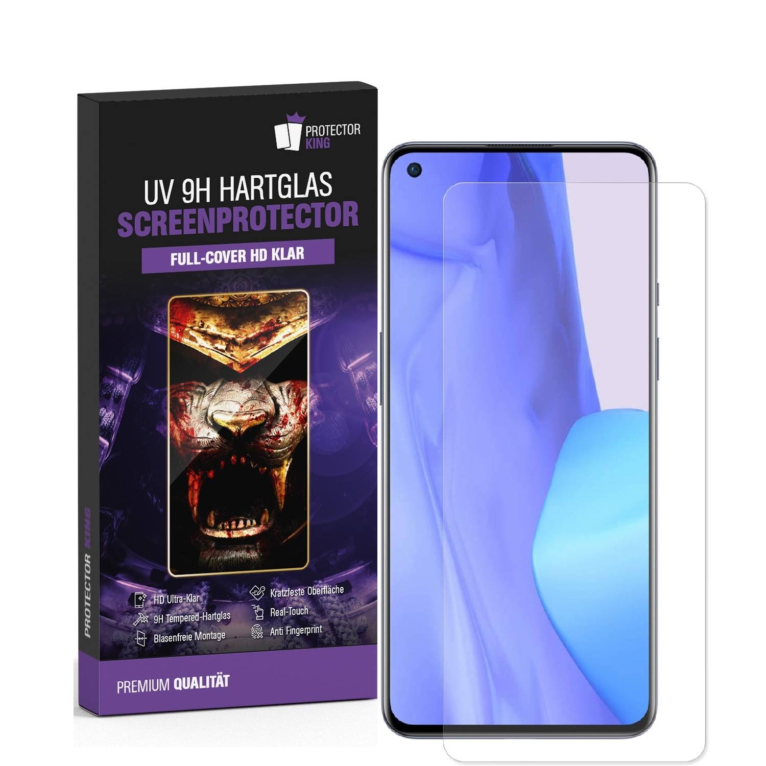 4x UV-Liquid 9H Panzerglas für OnePlus 9 Pro 3D KLAR echtes Tempered Panzerhartglas Schutzglas Displayschutz Panzerfolie Schutzfolie Screen