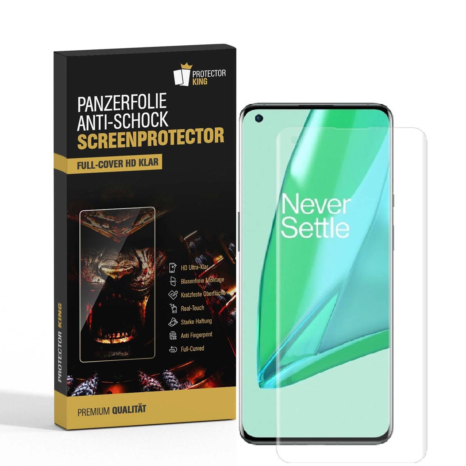 2x Panzerfolie für OnePlus 9 Pro FULL COVER Displayschutzfolie HD KLAR
