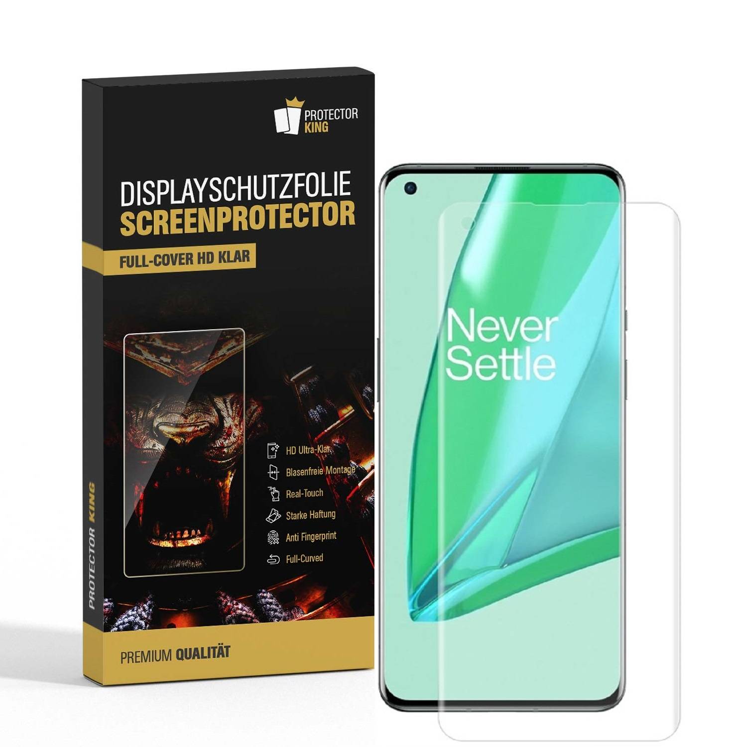 4x Displayfolie für OnePlus 9 FULL COVER Displayschutz Schutzfolie HD KLAR