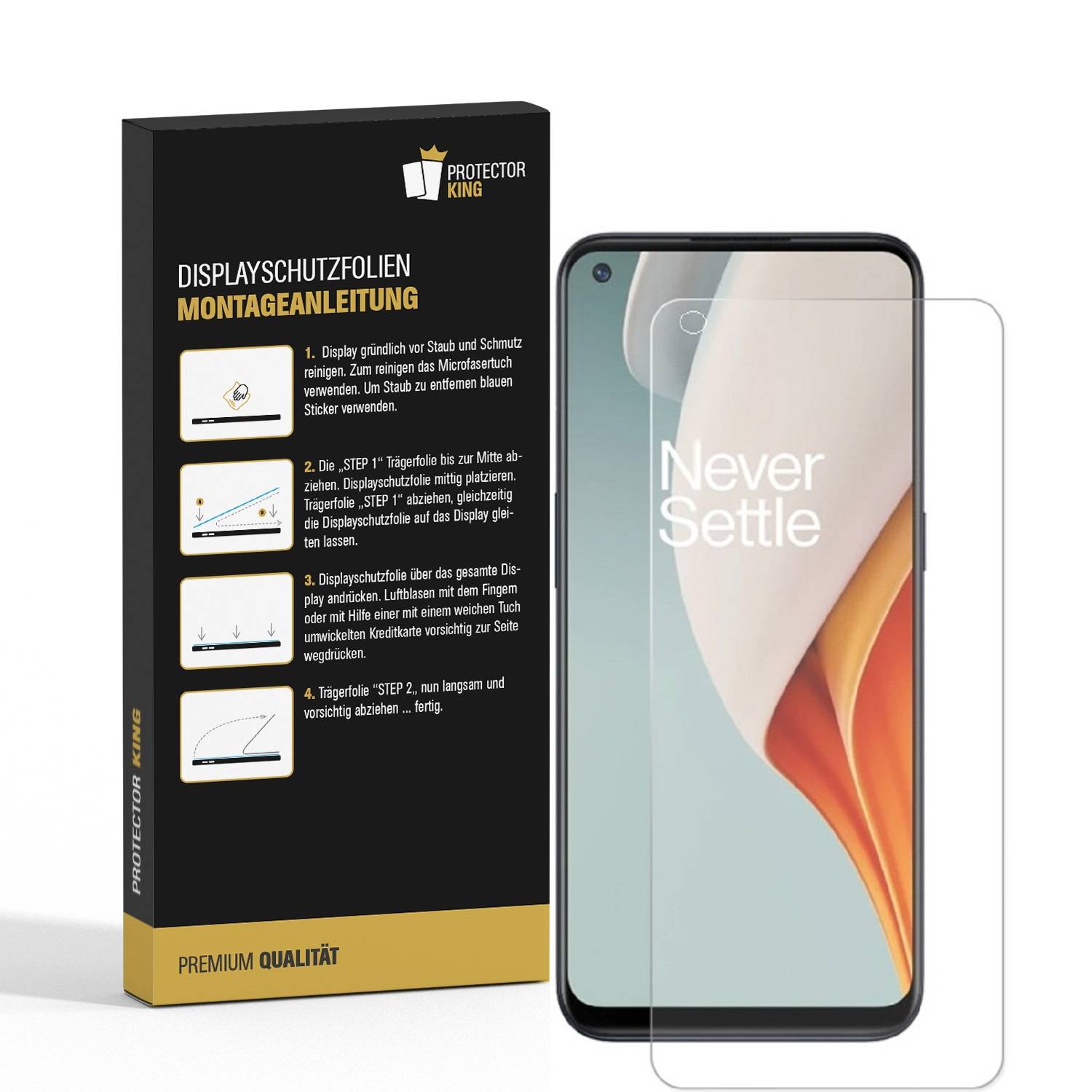 3x Panzerfolie für OnePlus Nord N100 ANTI-SCHOCK Displayschutzfolie MATT