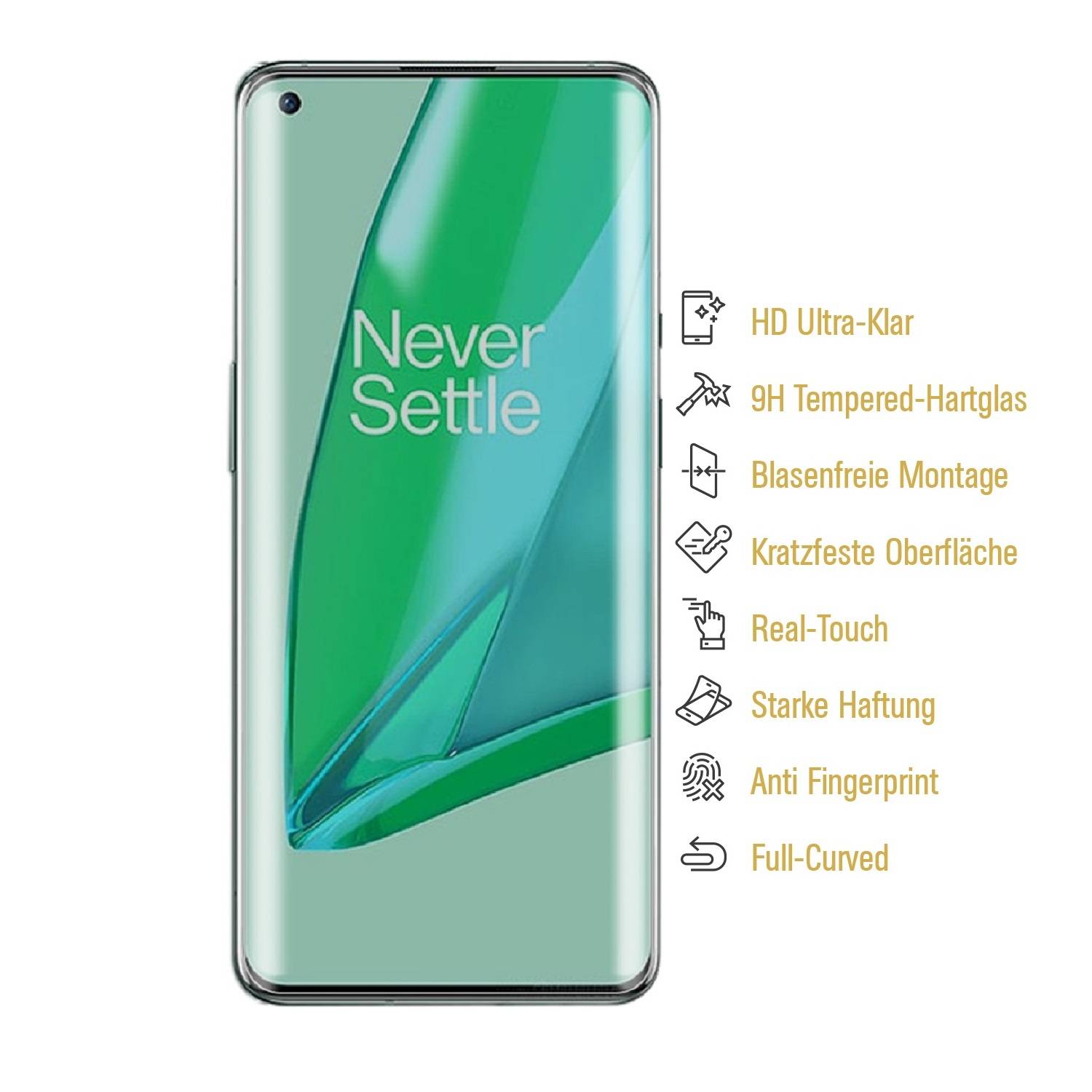 1x 9H Panzerglas für OnePlus 9 FULL CURVED PRIVACY ANTY-SPY Displayschutz Panzerfolie Schutzfolie Hartglas Schutzglas Displayglas Tempered Glasfolie