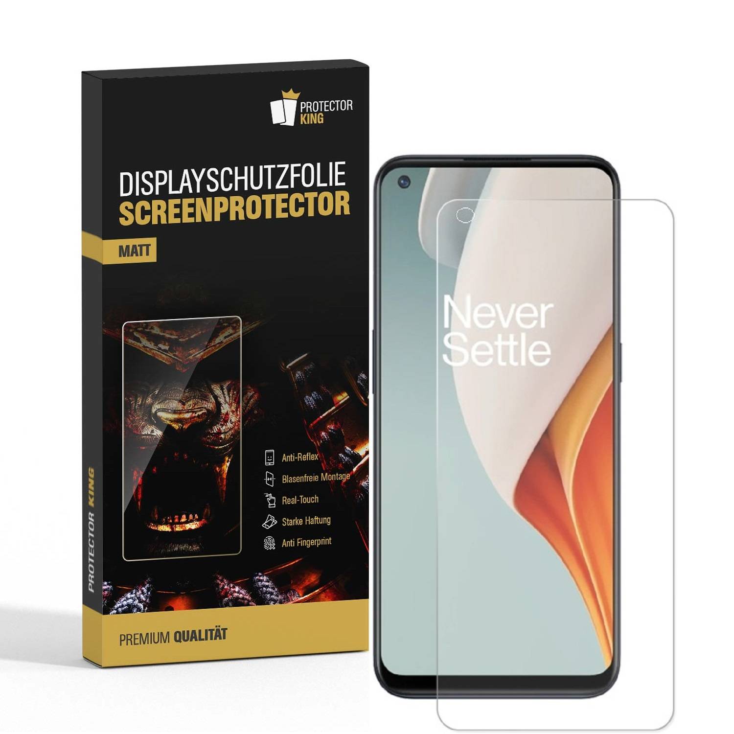 2x Displayschutzfolie für OnePlus Nord N100 ANTI-REFLEX Displayfolie MATT