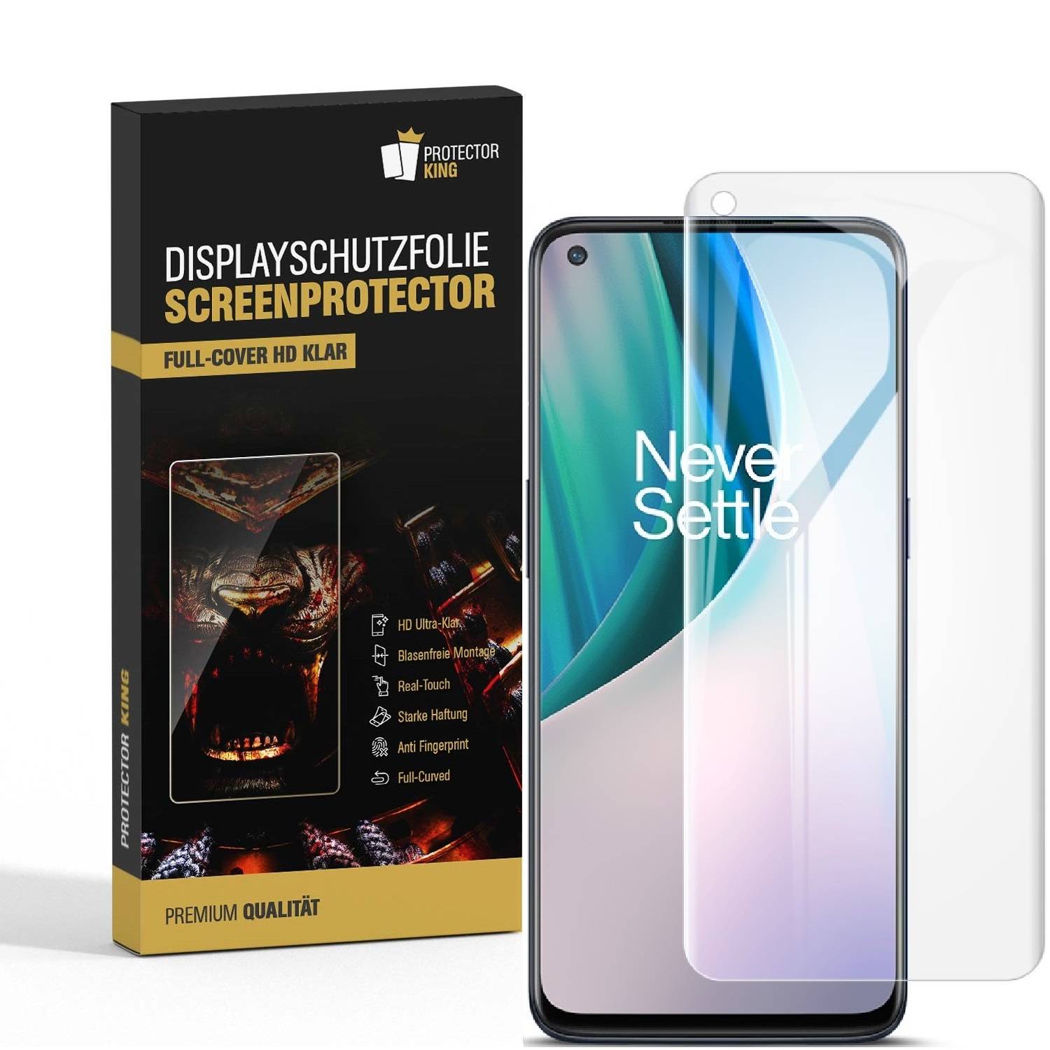 3x Displayfolie für One Plus Nord N10 FULL COVER Displayschutzfolie Display HD KLAR Schutzfolie